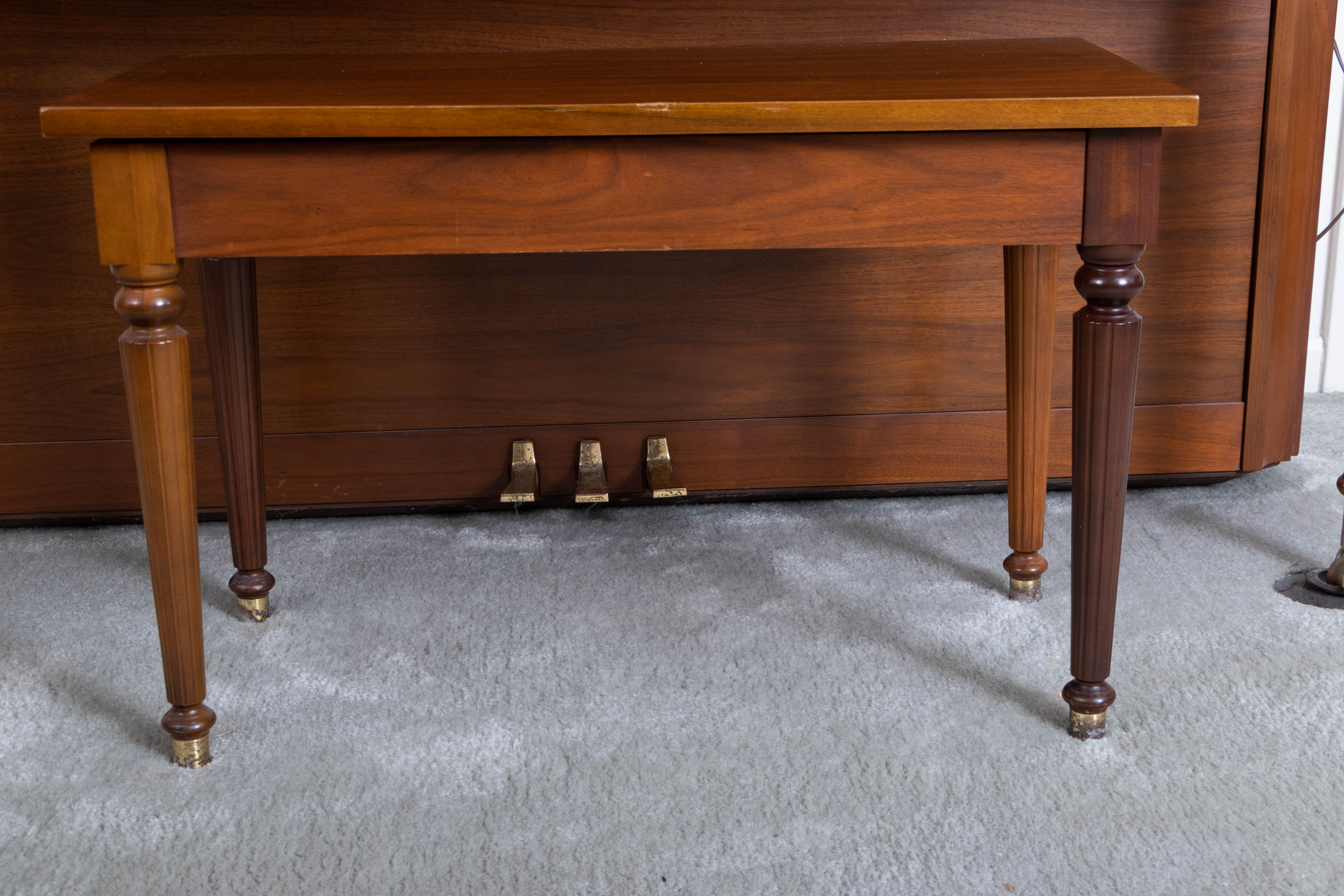 Kawai Walnut Upright Piano and Matching Piano Bench, 1969