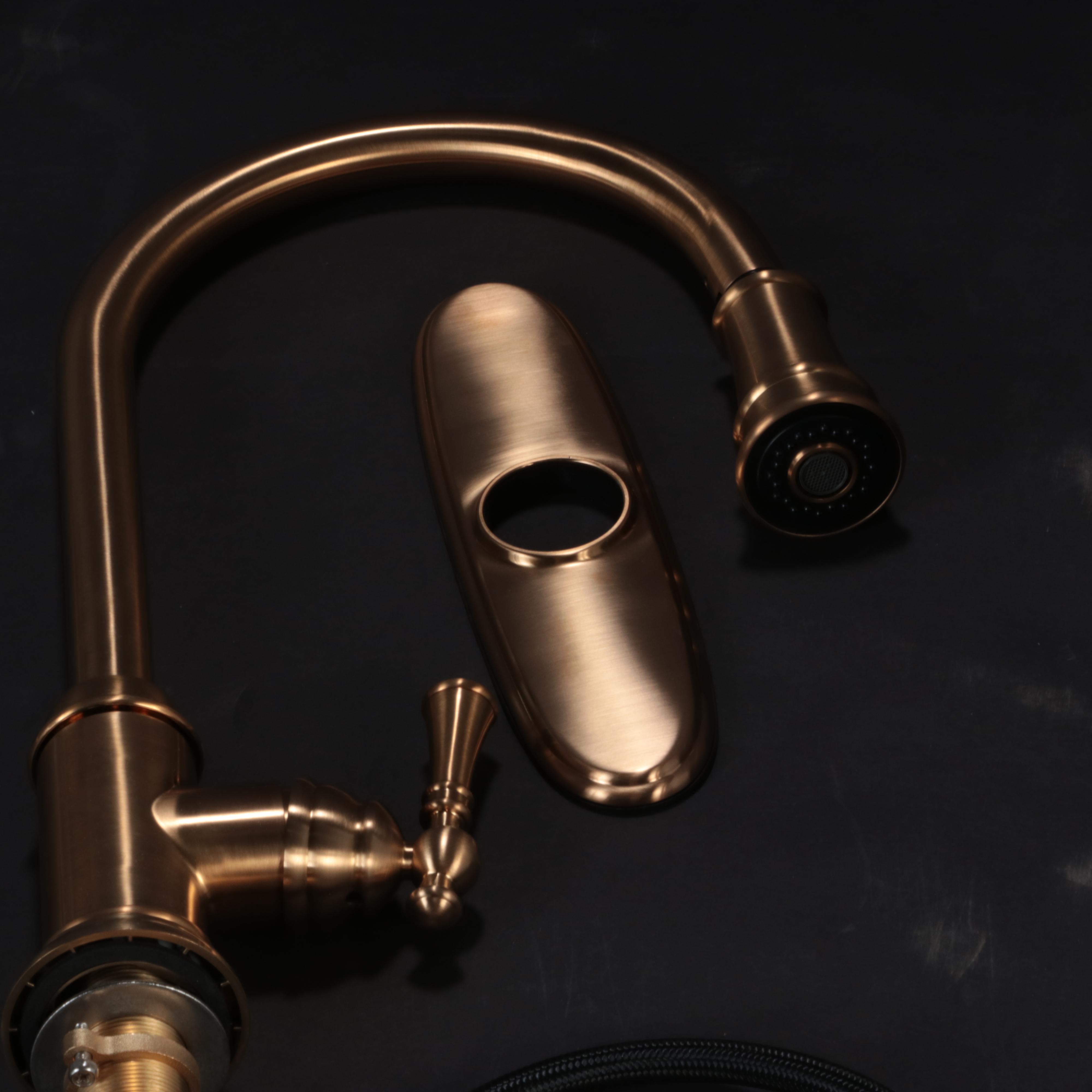 30" White Fireclay Farmhouse Sink with Pull-Down Kitchen Faucet, Soap Dispenser