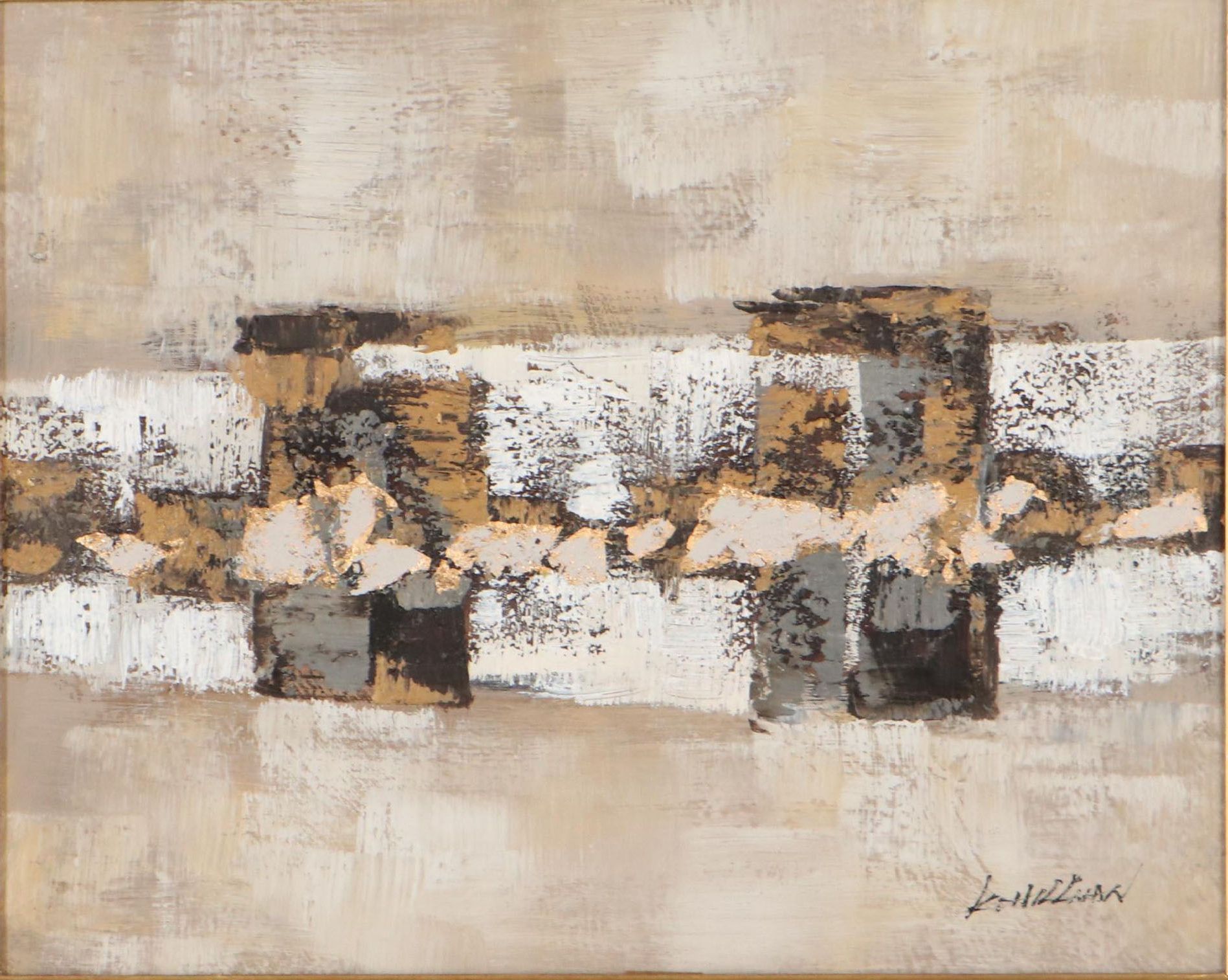 K. Hillman Abstract Oil Painting