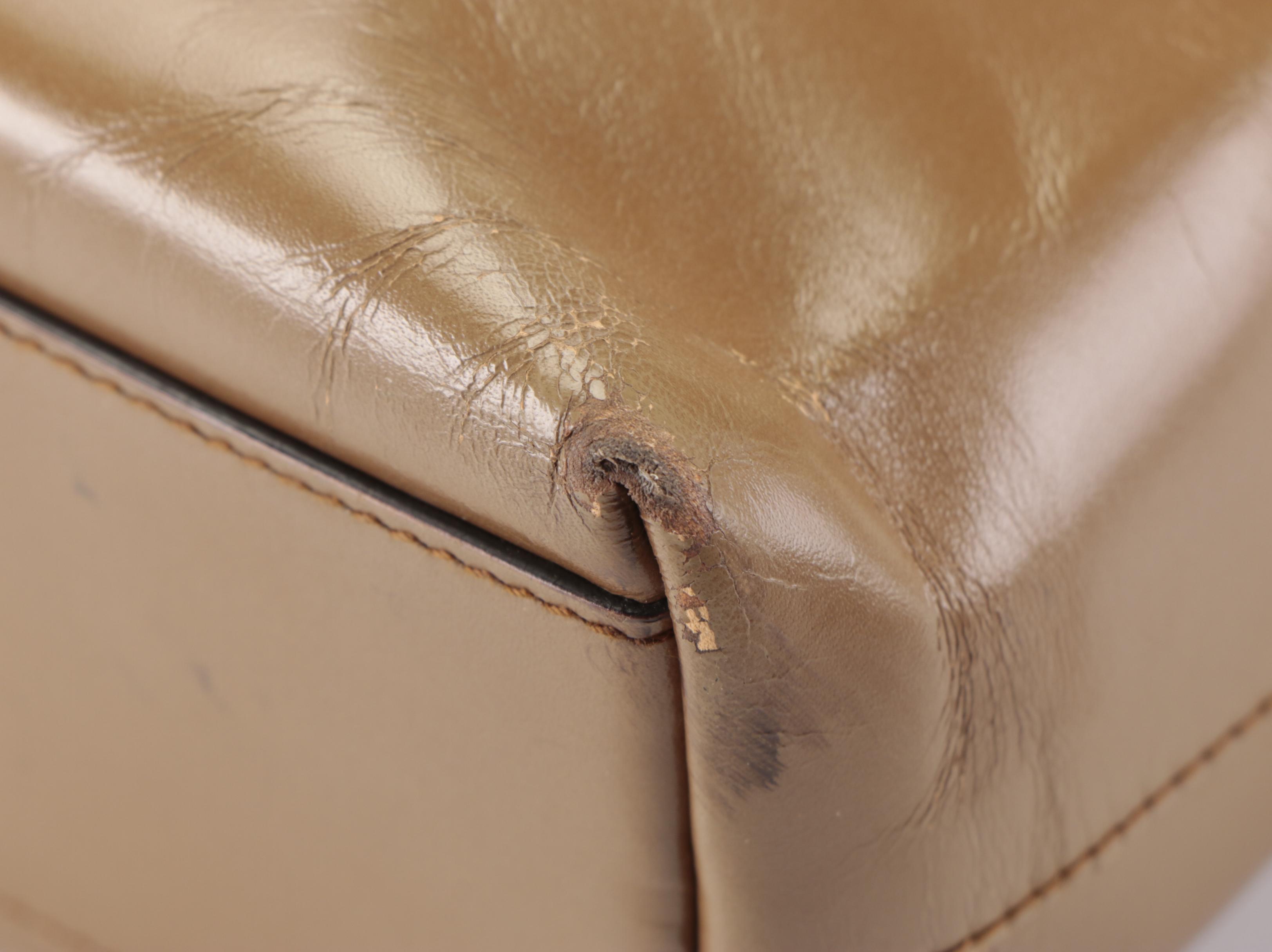 Prada Front-Pocket Small Tote Bag in Brown Smooth Calfskin Leather