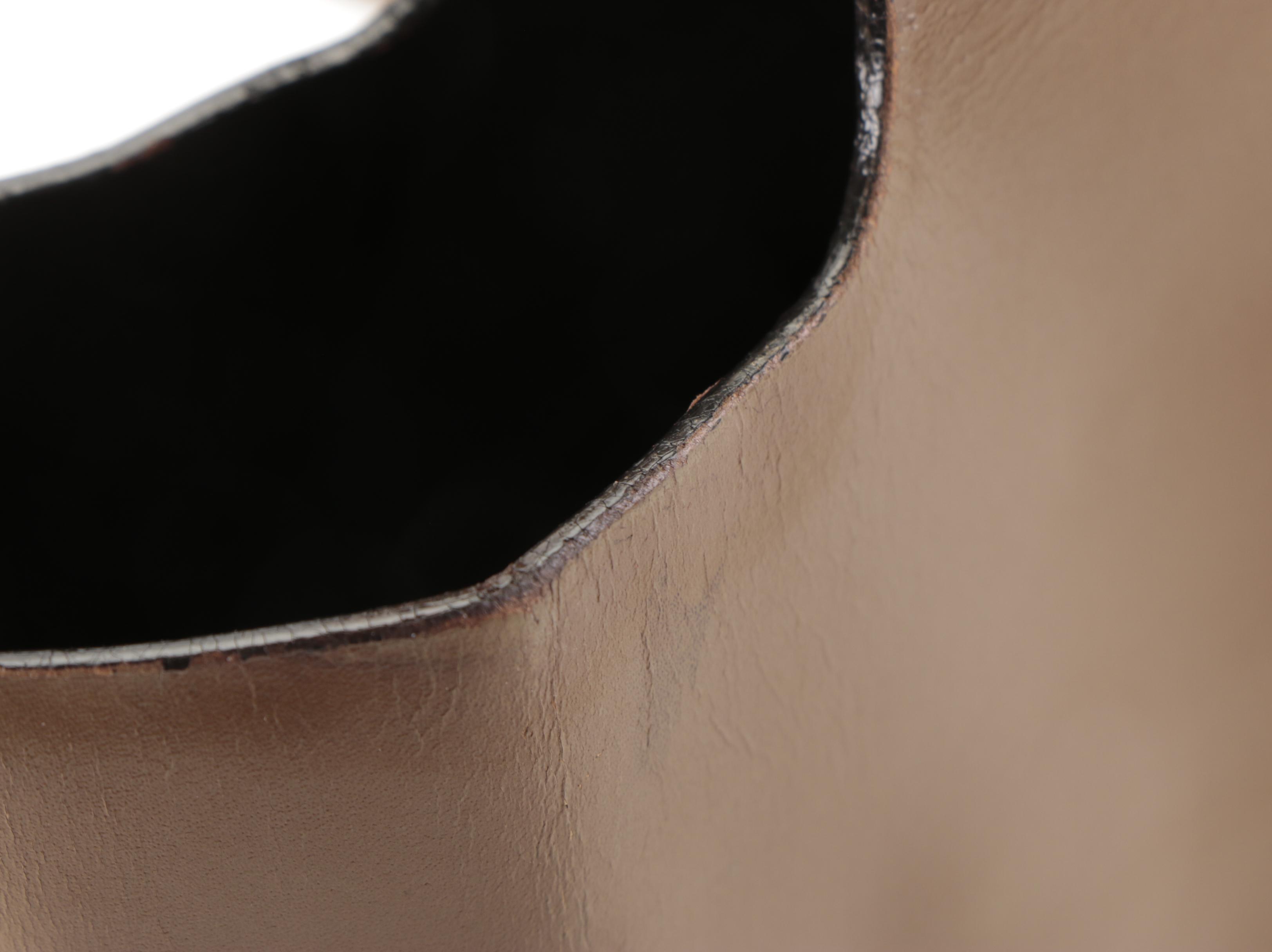 Prada Front-Pocket Small Tote Bag in Brown Smooth Calfskin Leather