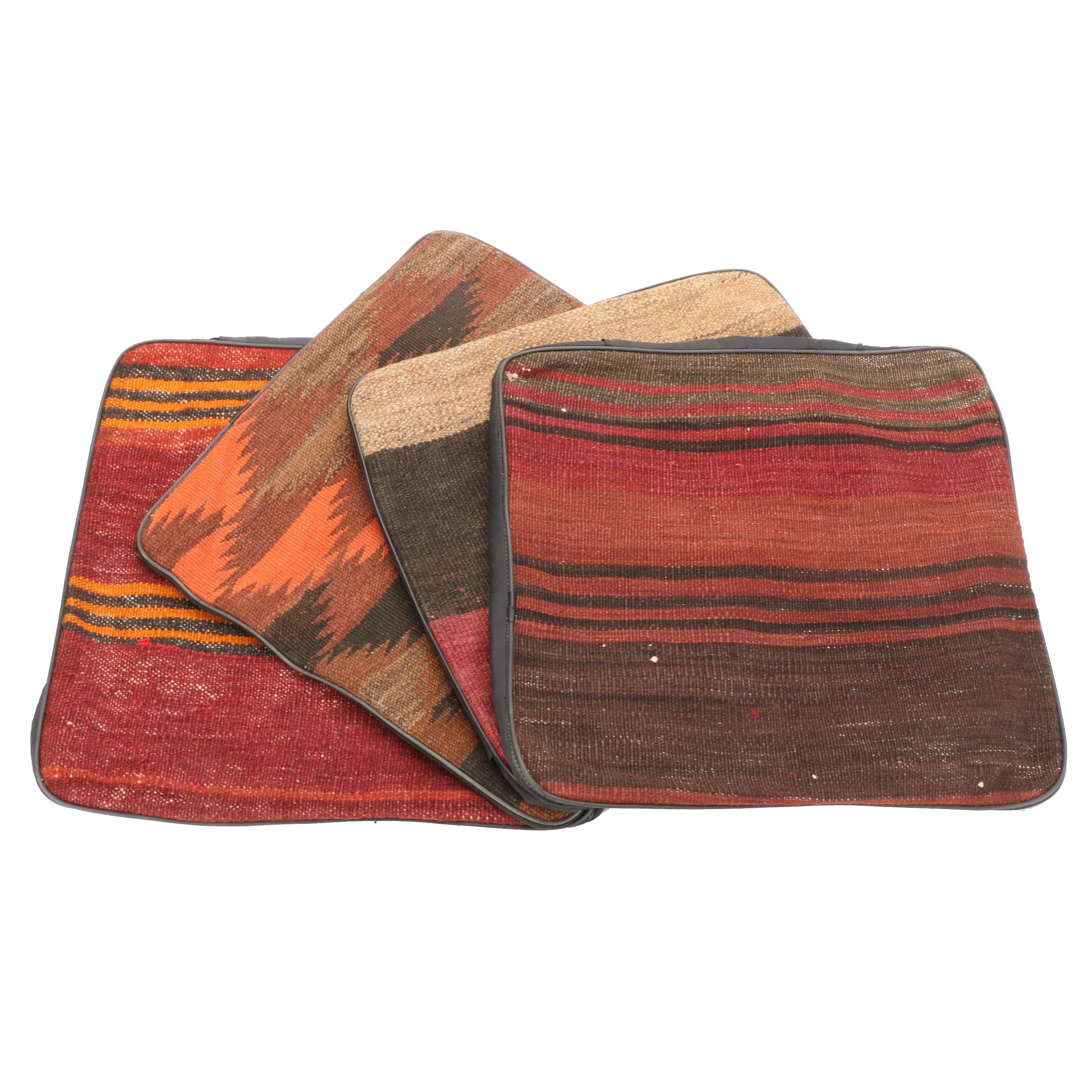 Handwoven Kilim Face Throw Pillow Covers