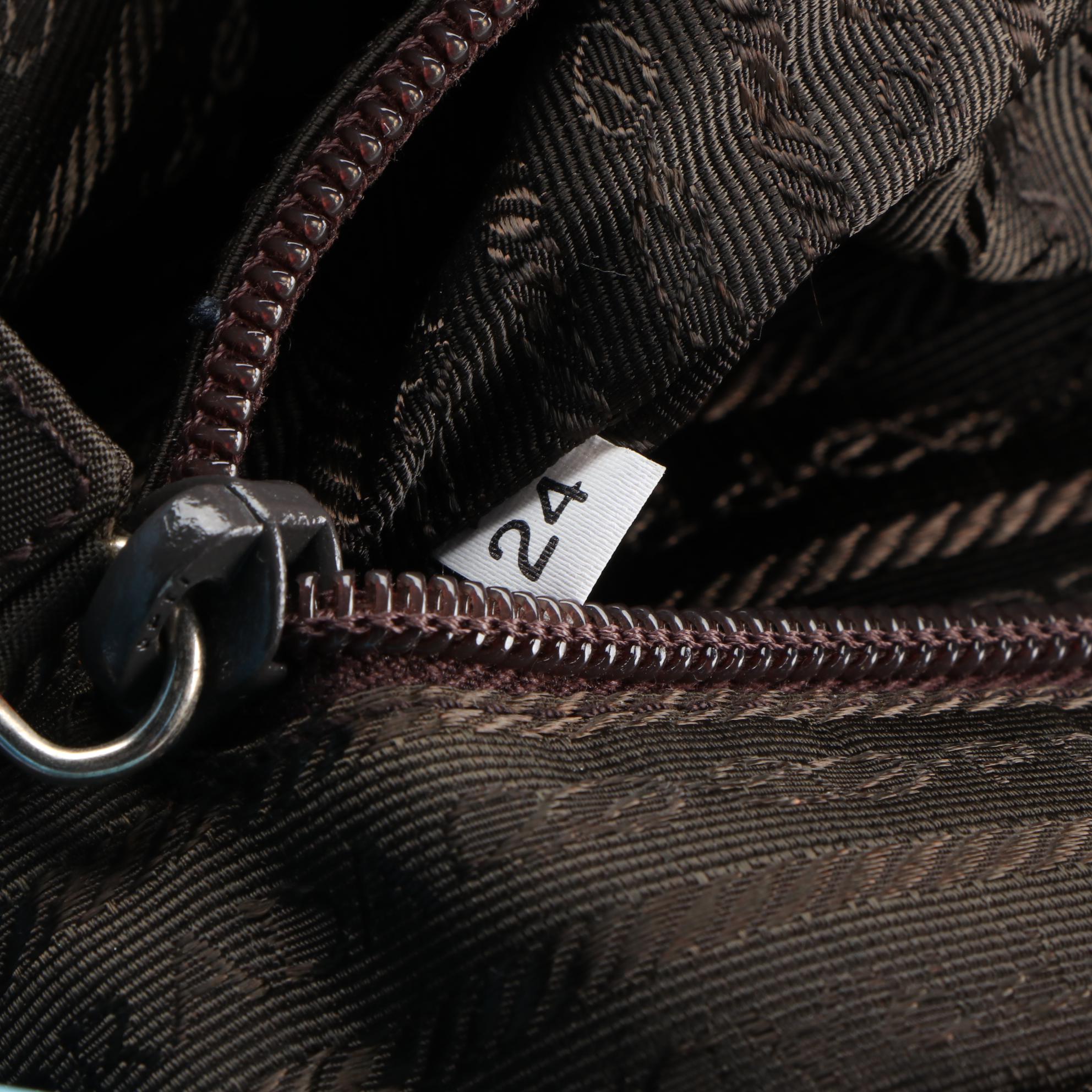 Prada Two-Way Bag B8898 in Dark Olive Green Tessuto Nastro