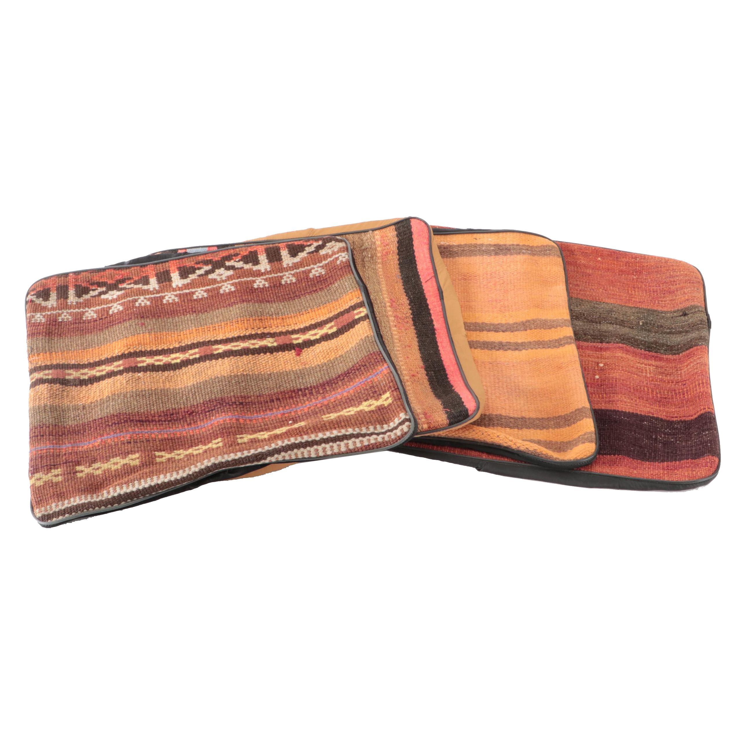 Handwoven Kilim Face Throw Pillow Covers