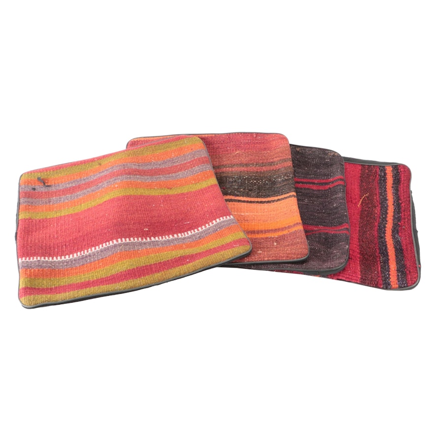 Handwoven Kilim Face Throw Pillow Covers