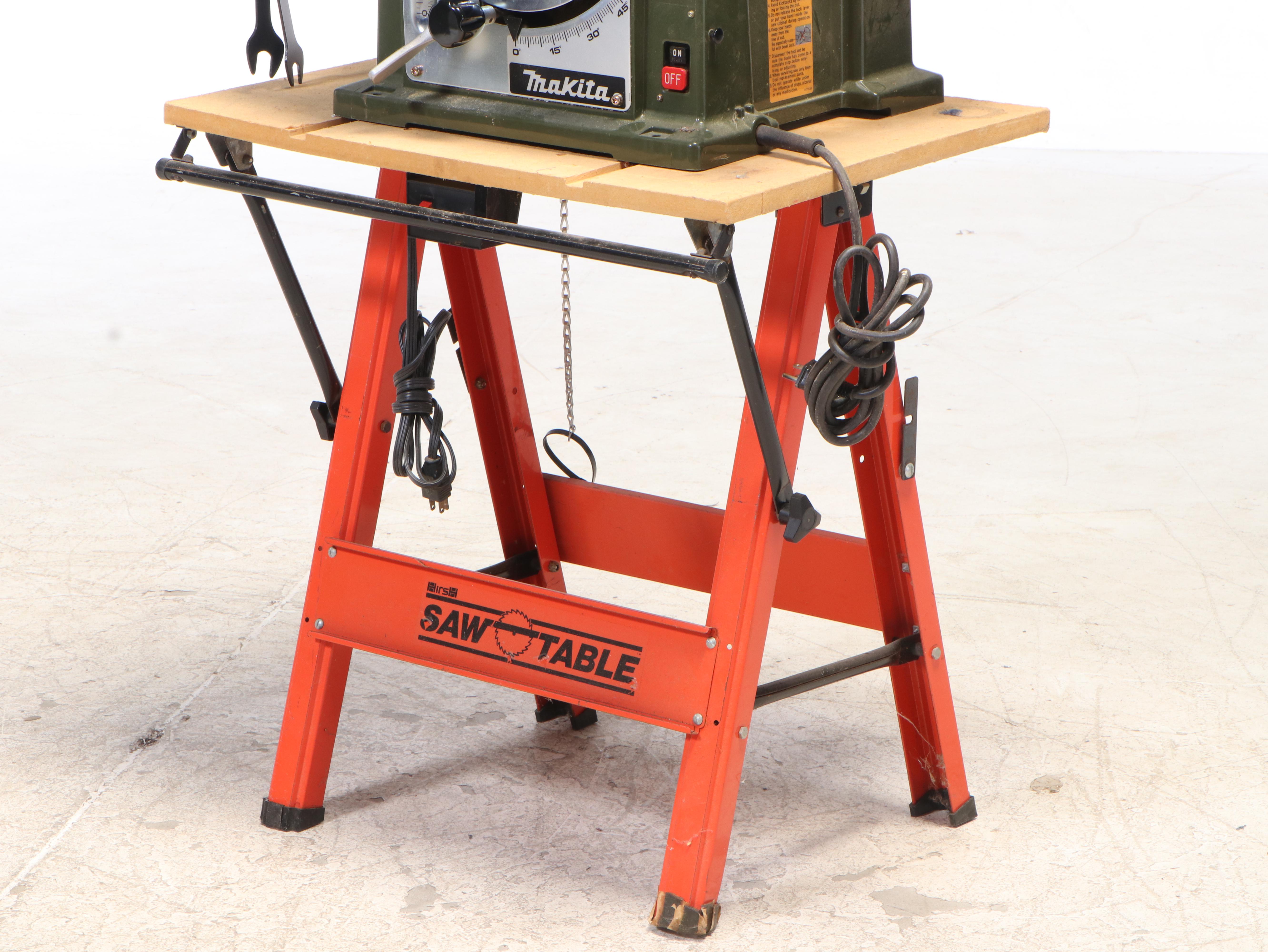 Makita Table Saw with Hirsh Saw Table Workbench