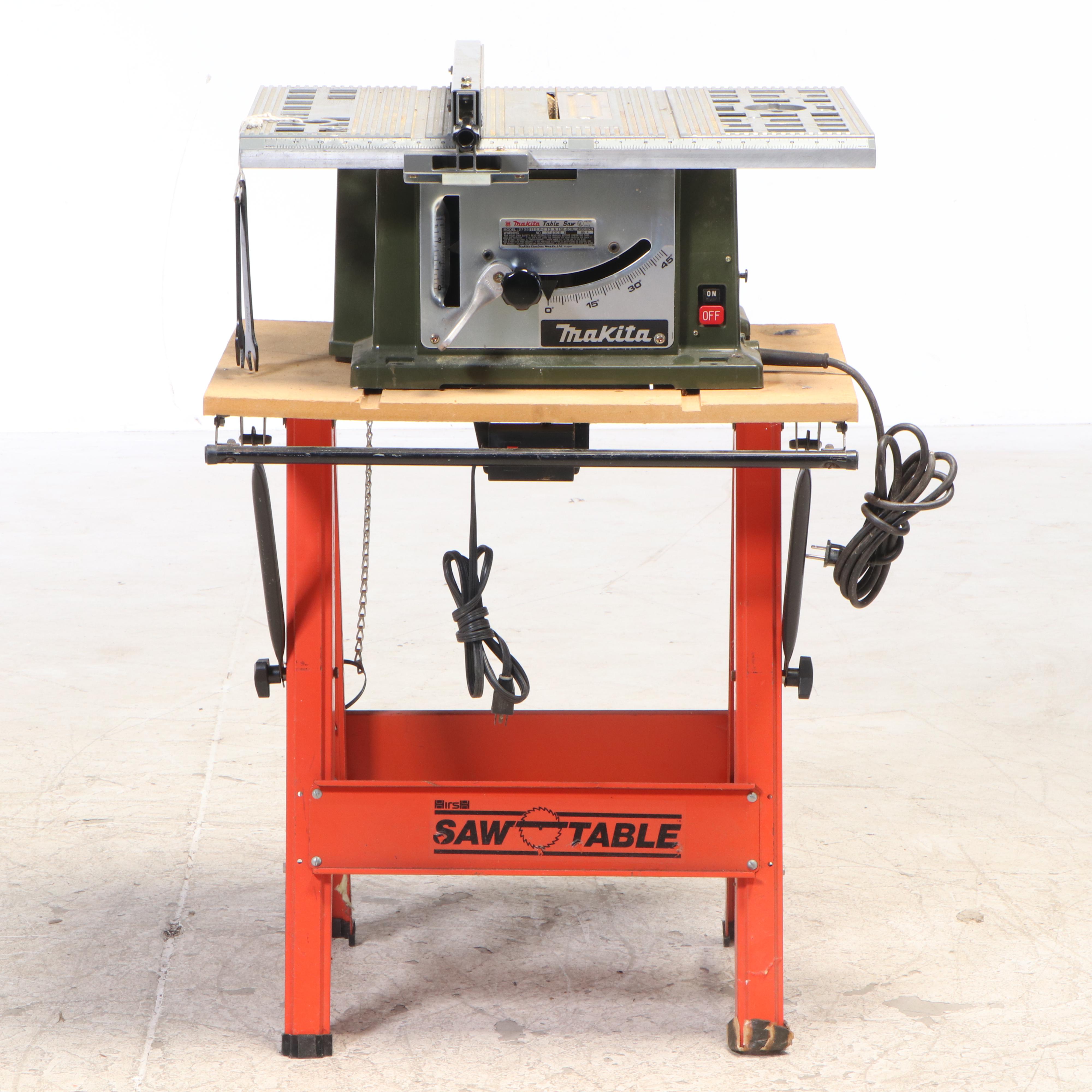 Makita Table Saw with Hirsh Saw Table Workbench