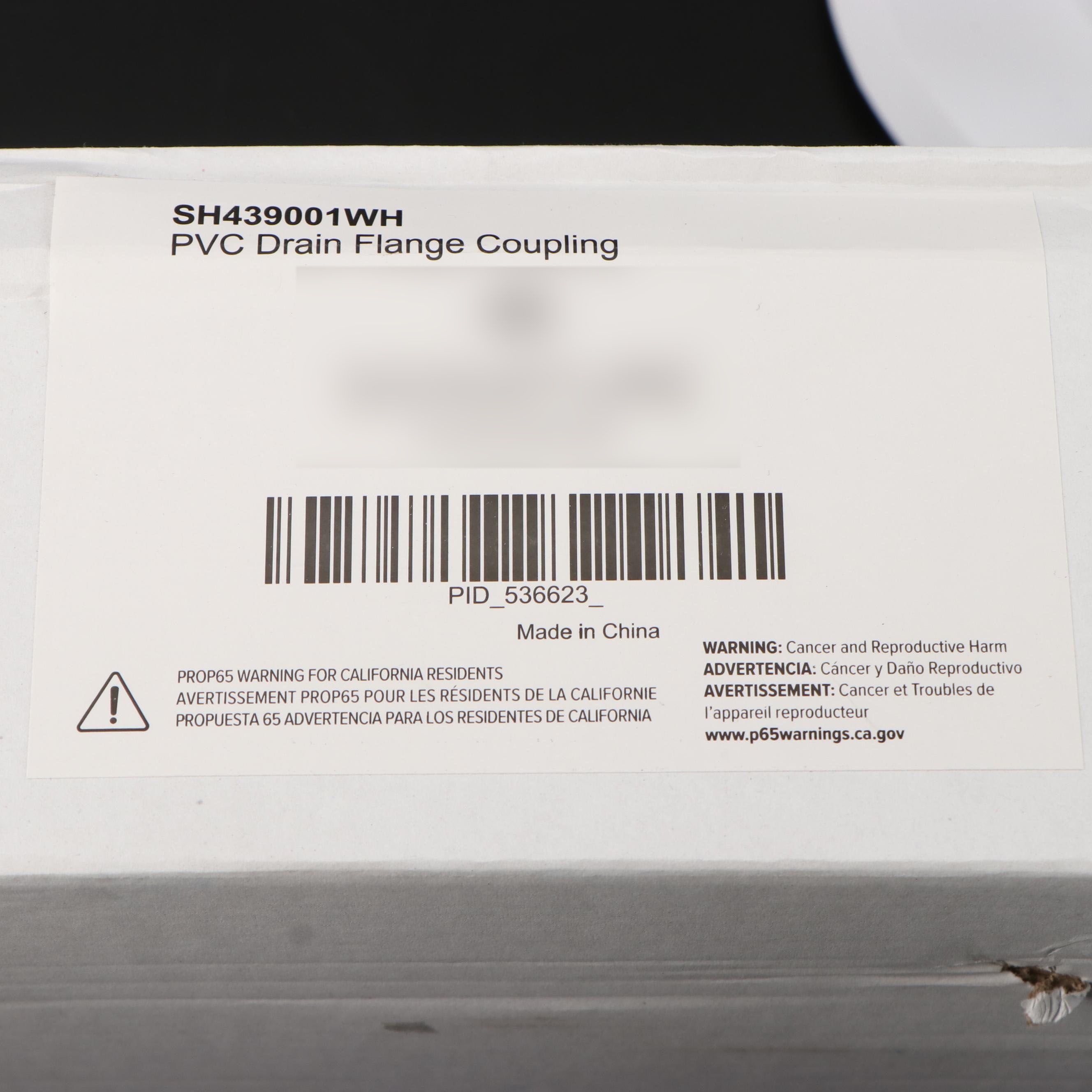 Ten White PVC Drain Flange Couplings