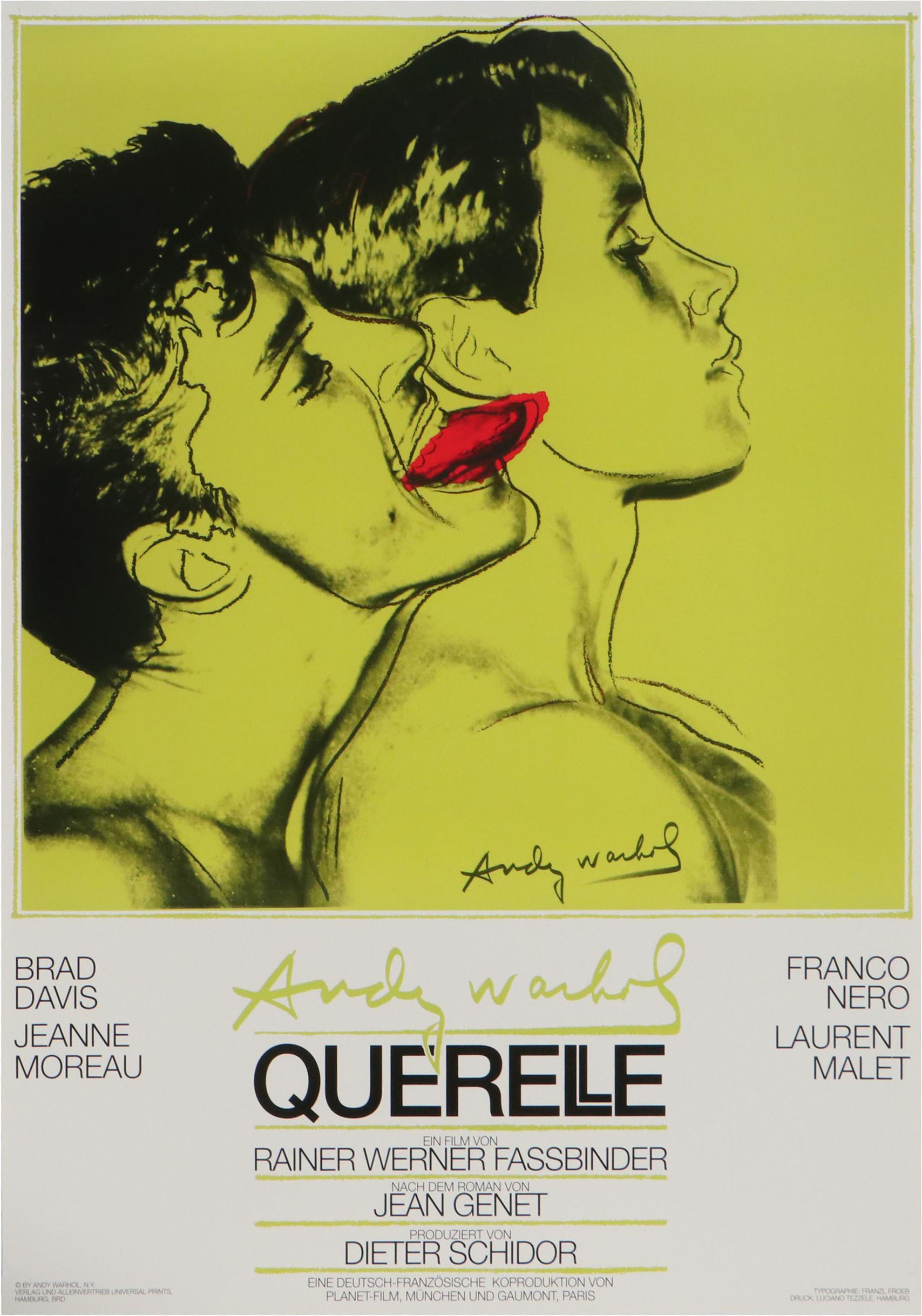 Andy Warhol Commissioned Offset Poster for "Querelle," 1982
