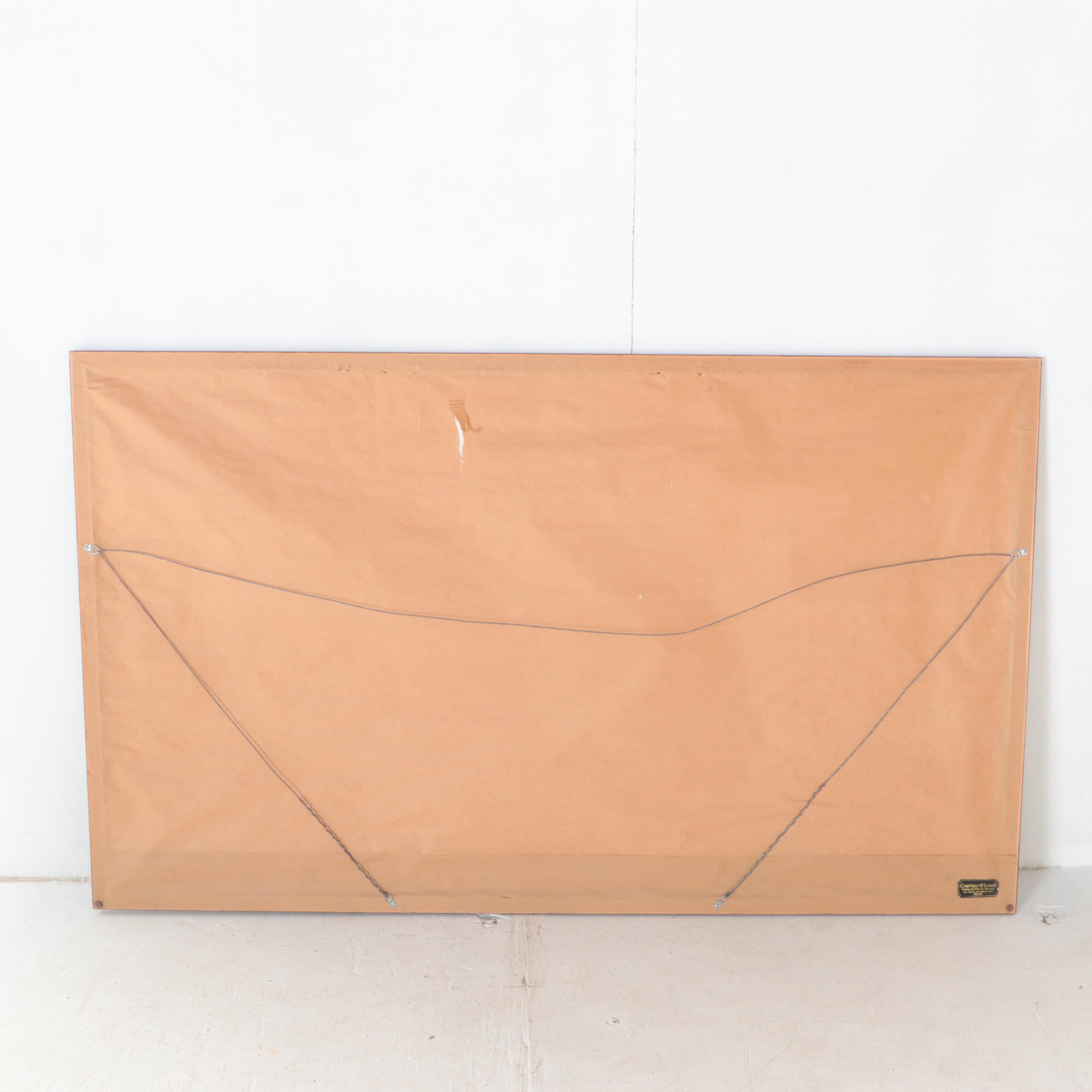 Embellished Woodblock After Wu Guanzhong "Two Swallows," Circa 1981