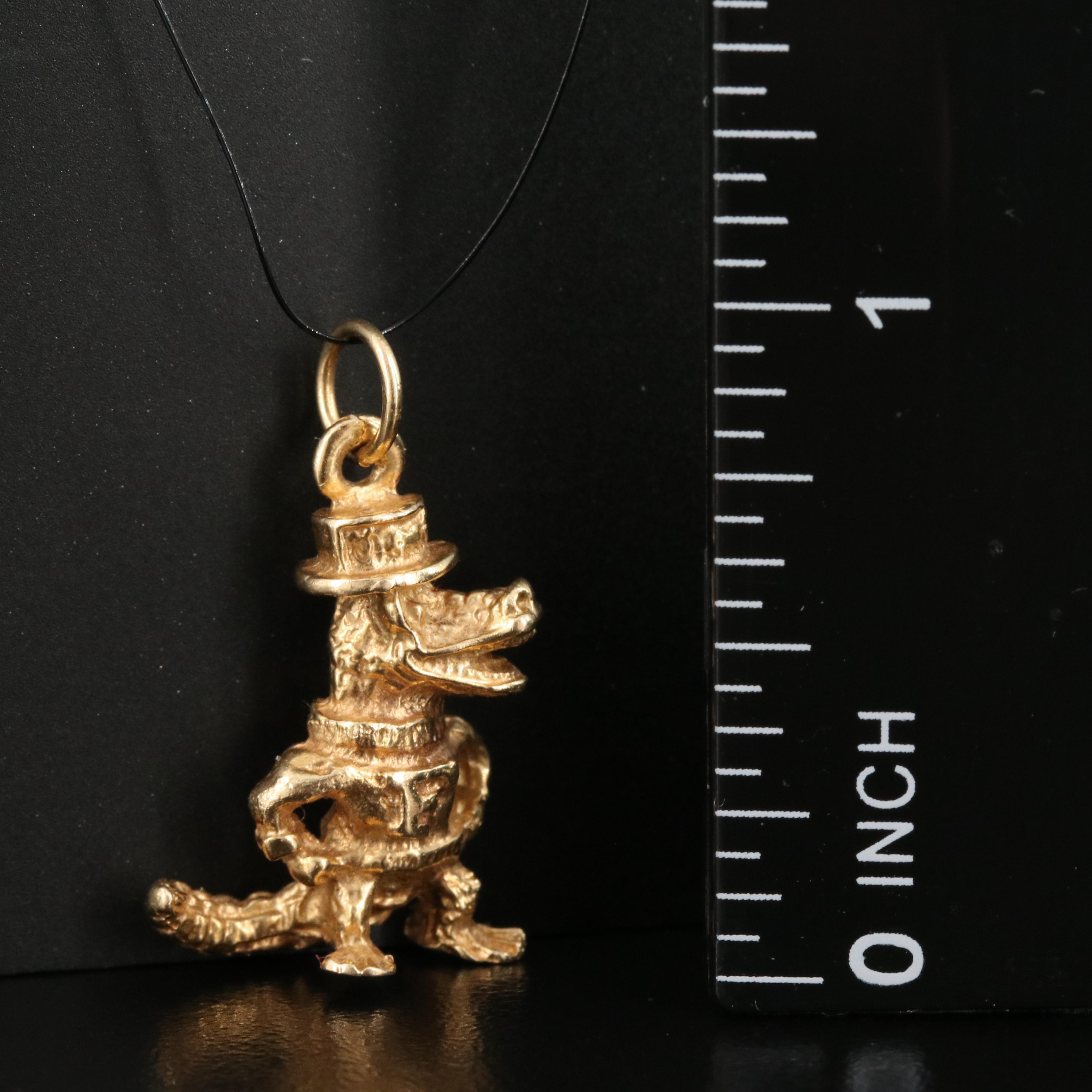 14K University of Florida Gator Mascot Charm