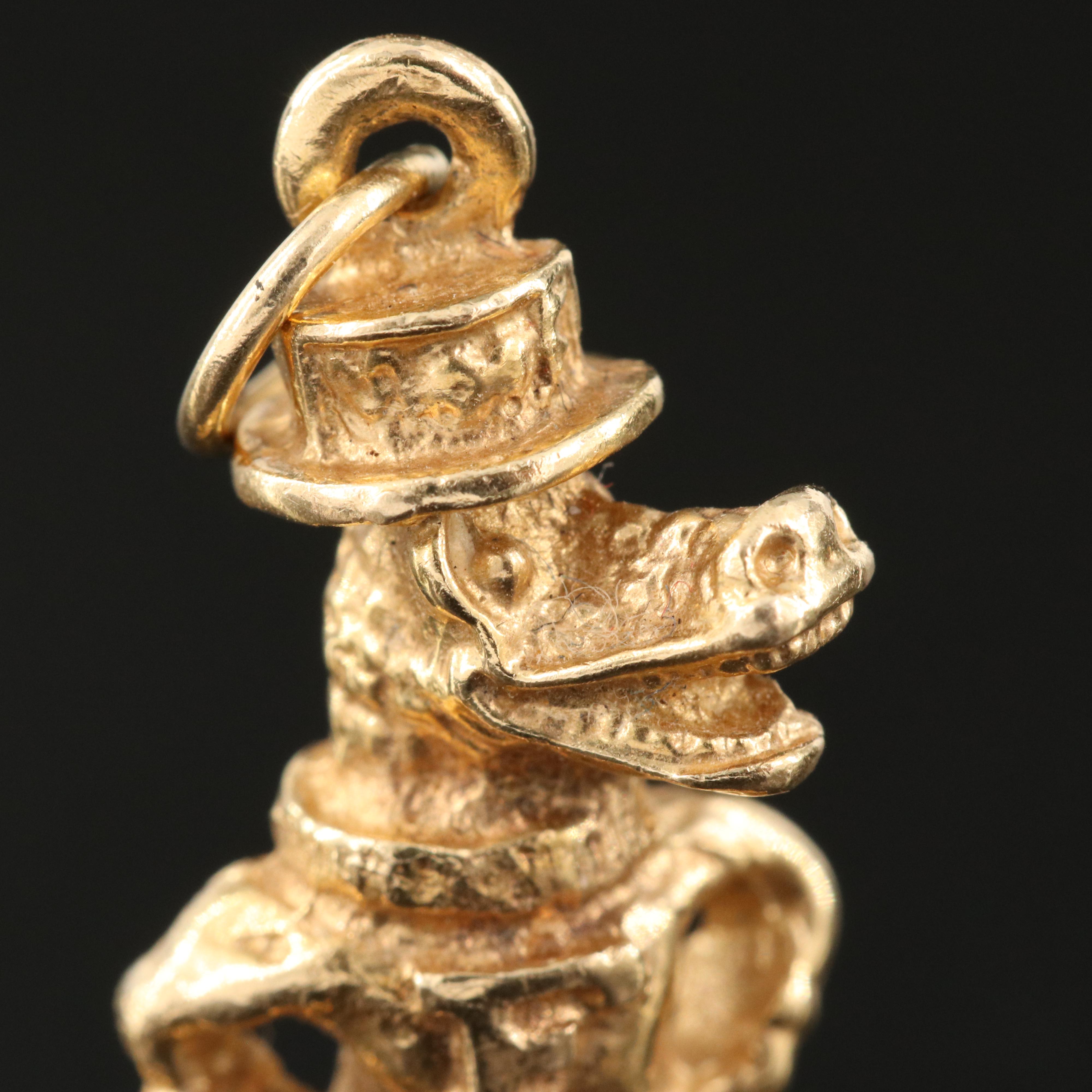 14K University of Florida Gator Mascot Charm