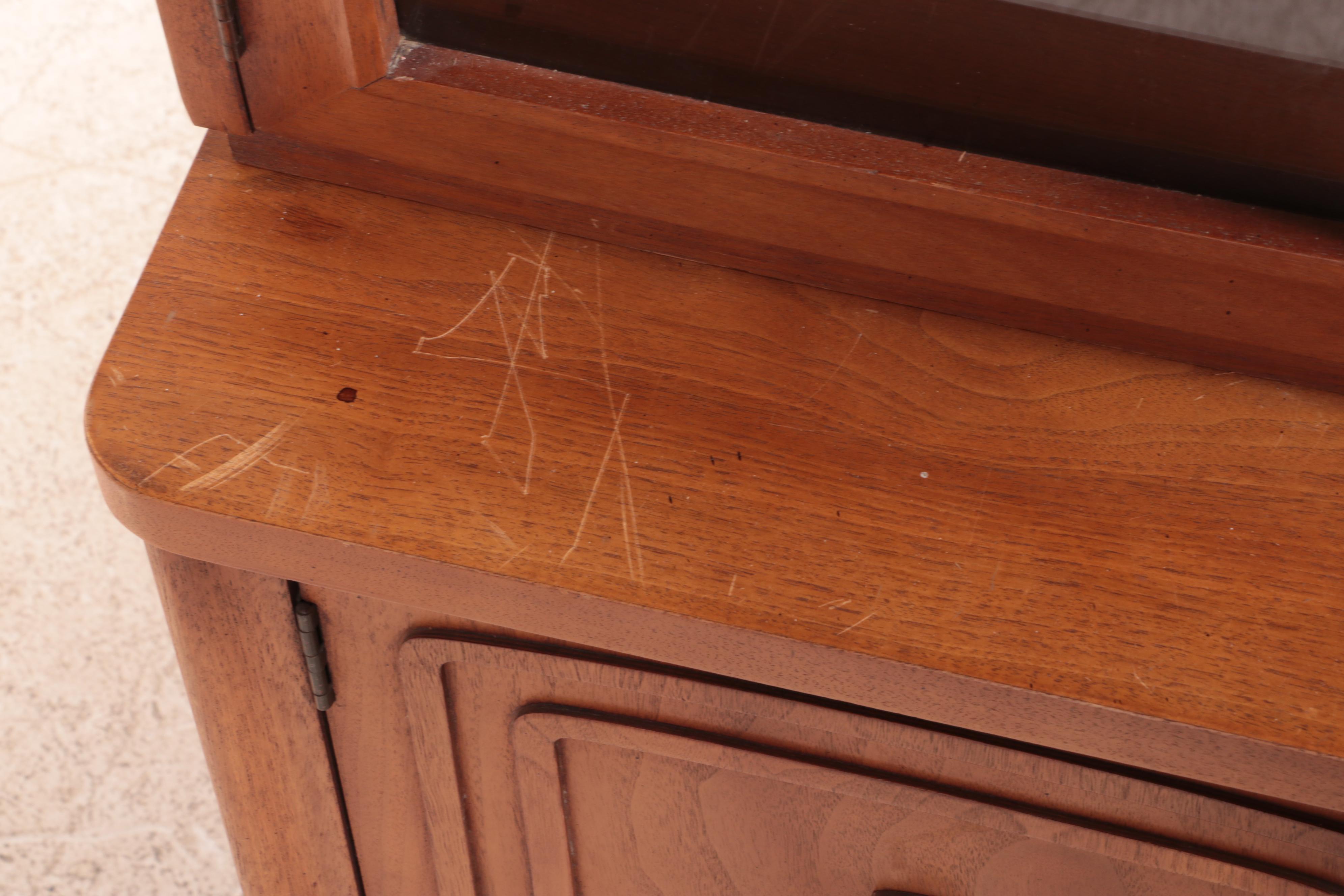 Broyhill Premier "Tribute Collection" Mid Century Modern Walnut China Cabinet