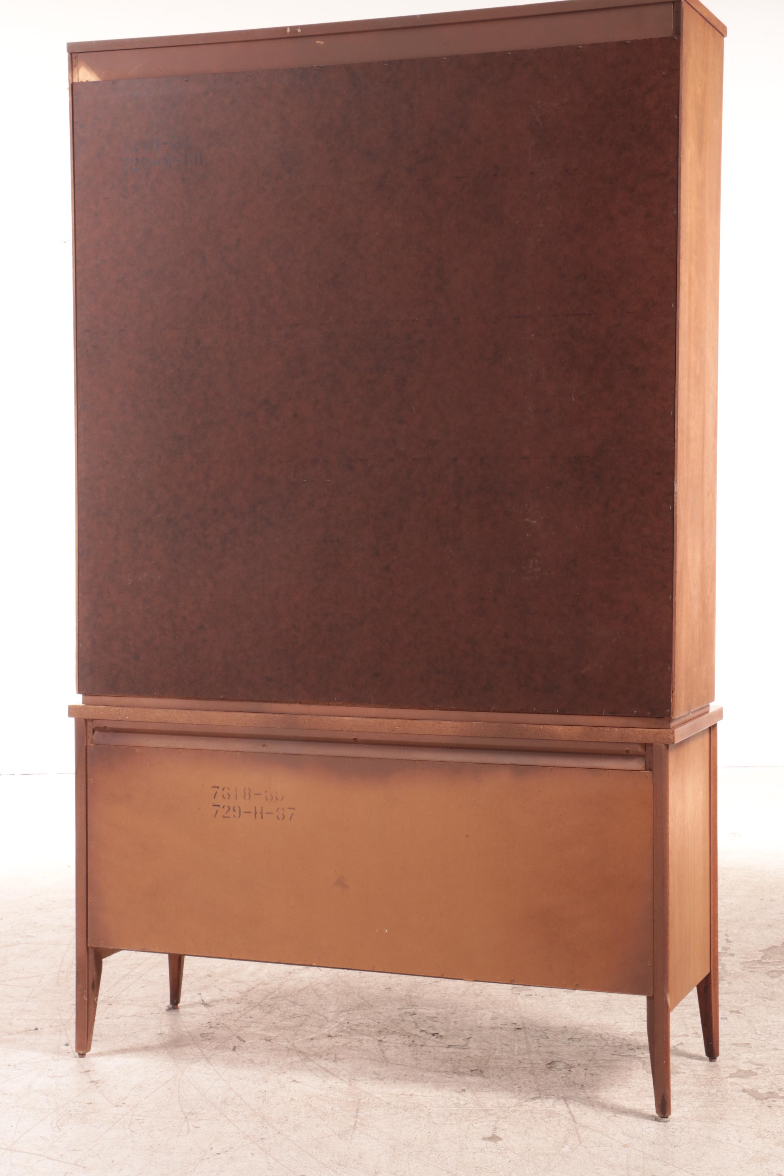 Broyhill Premier "Tribute Collection" Mid Century Modern Walnut China Cabinet