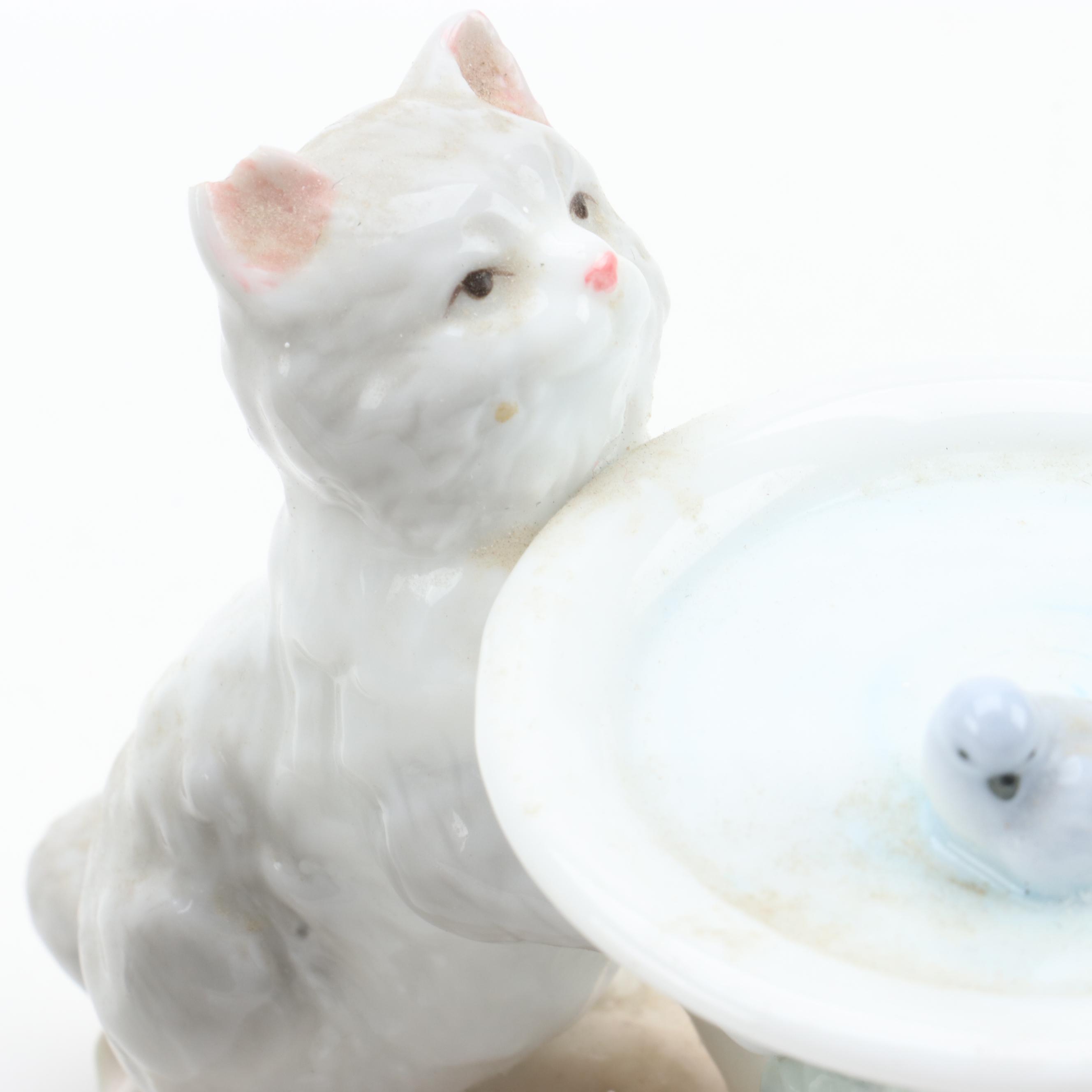 Juan Huerta for Lladró "Secret Spot" with YH Porcelain Cat Figurines