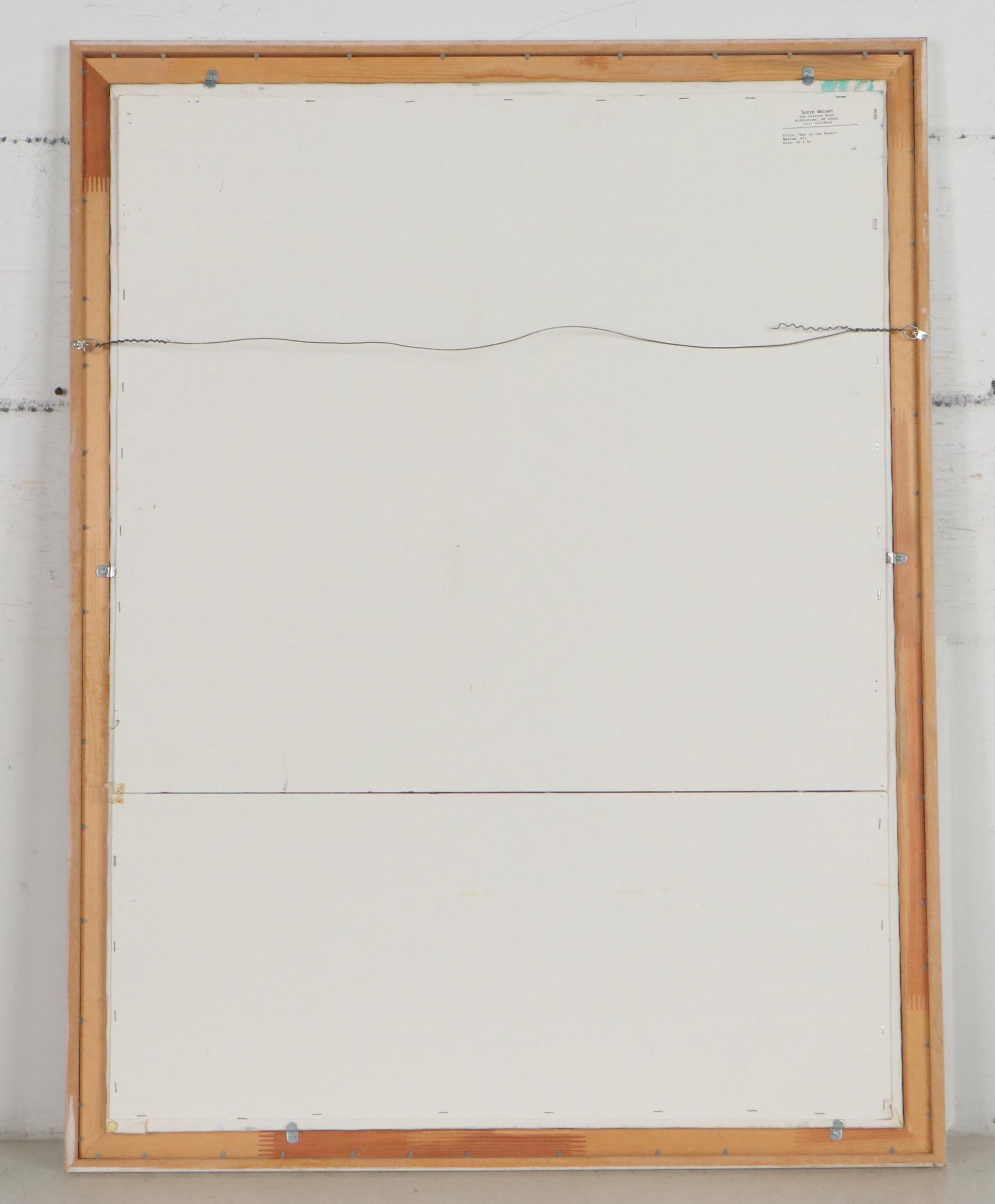 Suzie Wright Oil Painting "War of the Roses", 21st Century