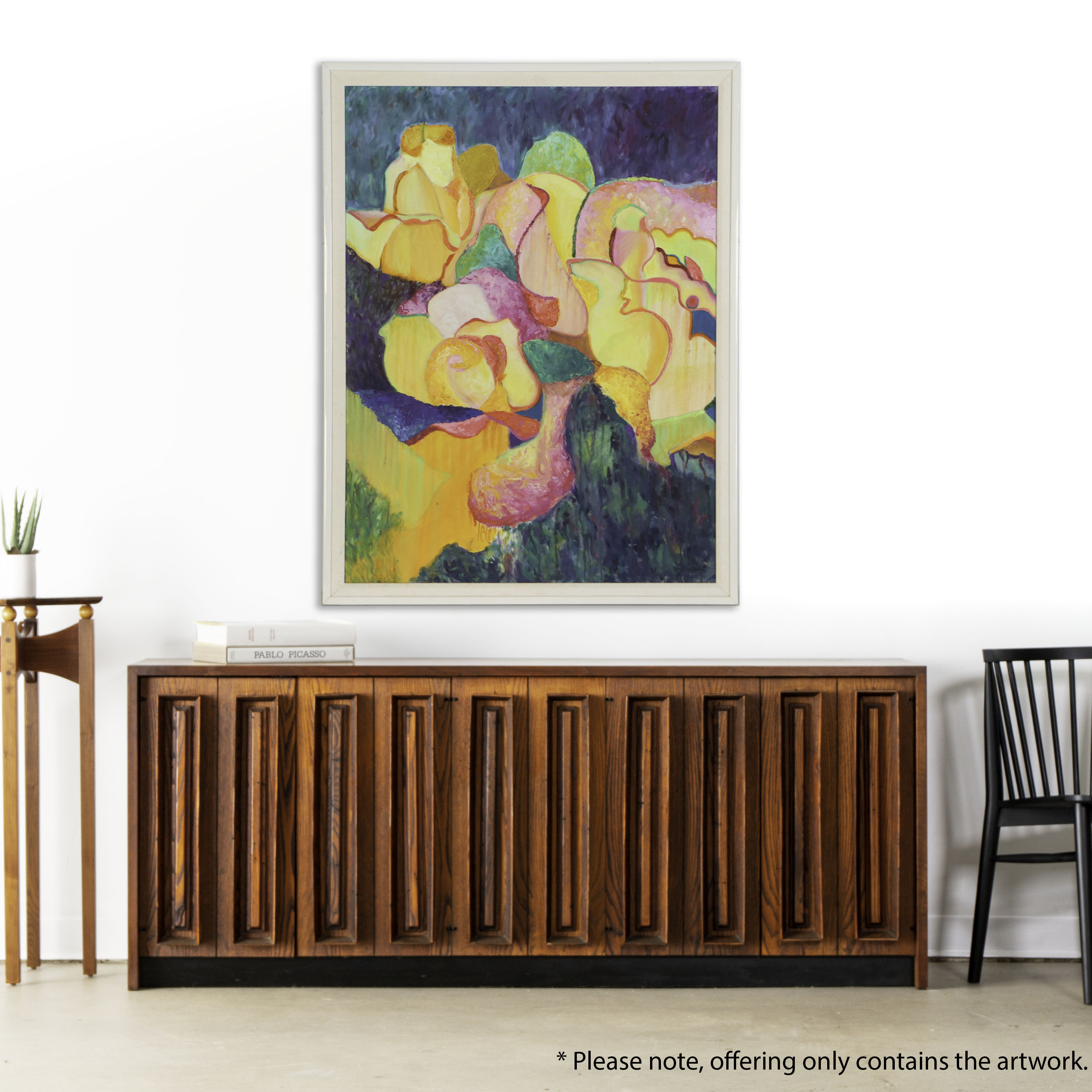 Suzie Wright Oil Painting "War of the Roses", 21st Century