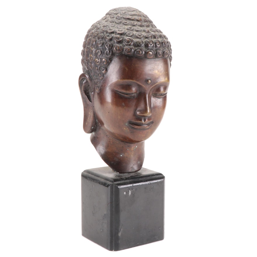 Bronze Japanese Buddha Bust