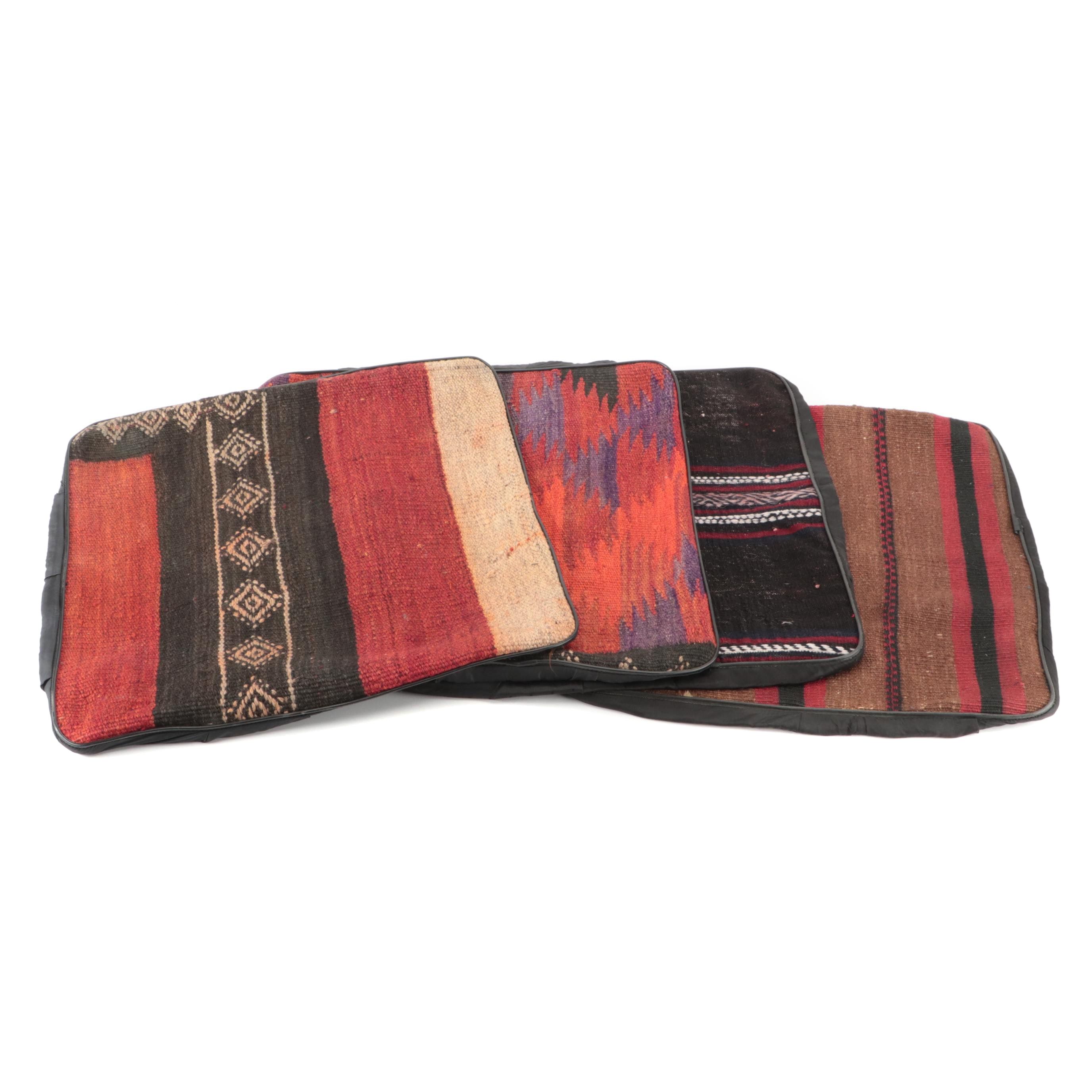 Handwoven Kilim Face Throw Pillow Covers