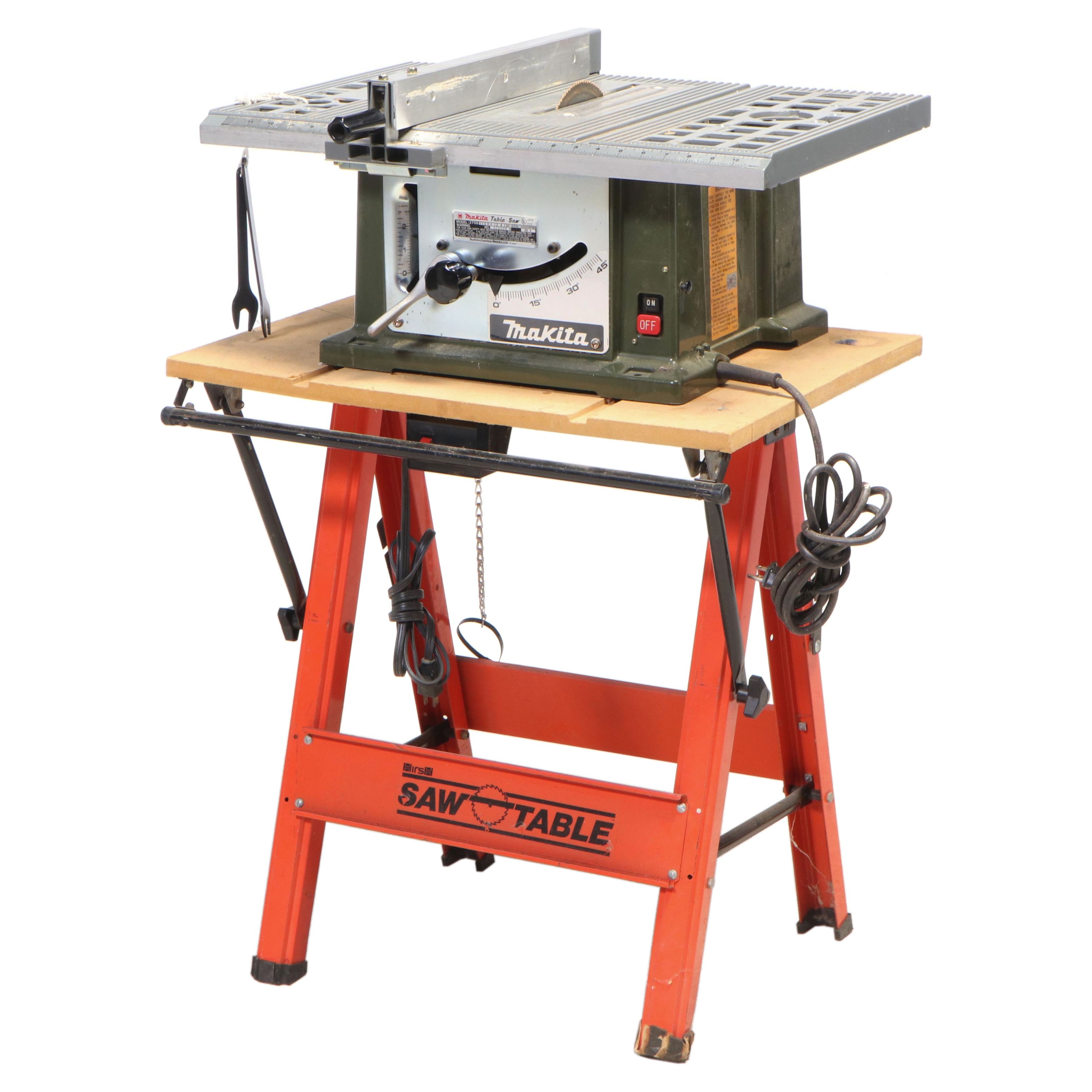 Makita Table Saw with Hirsh Saw Table Workbench