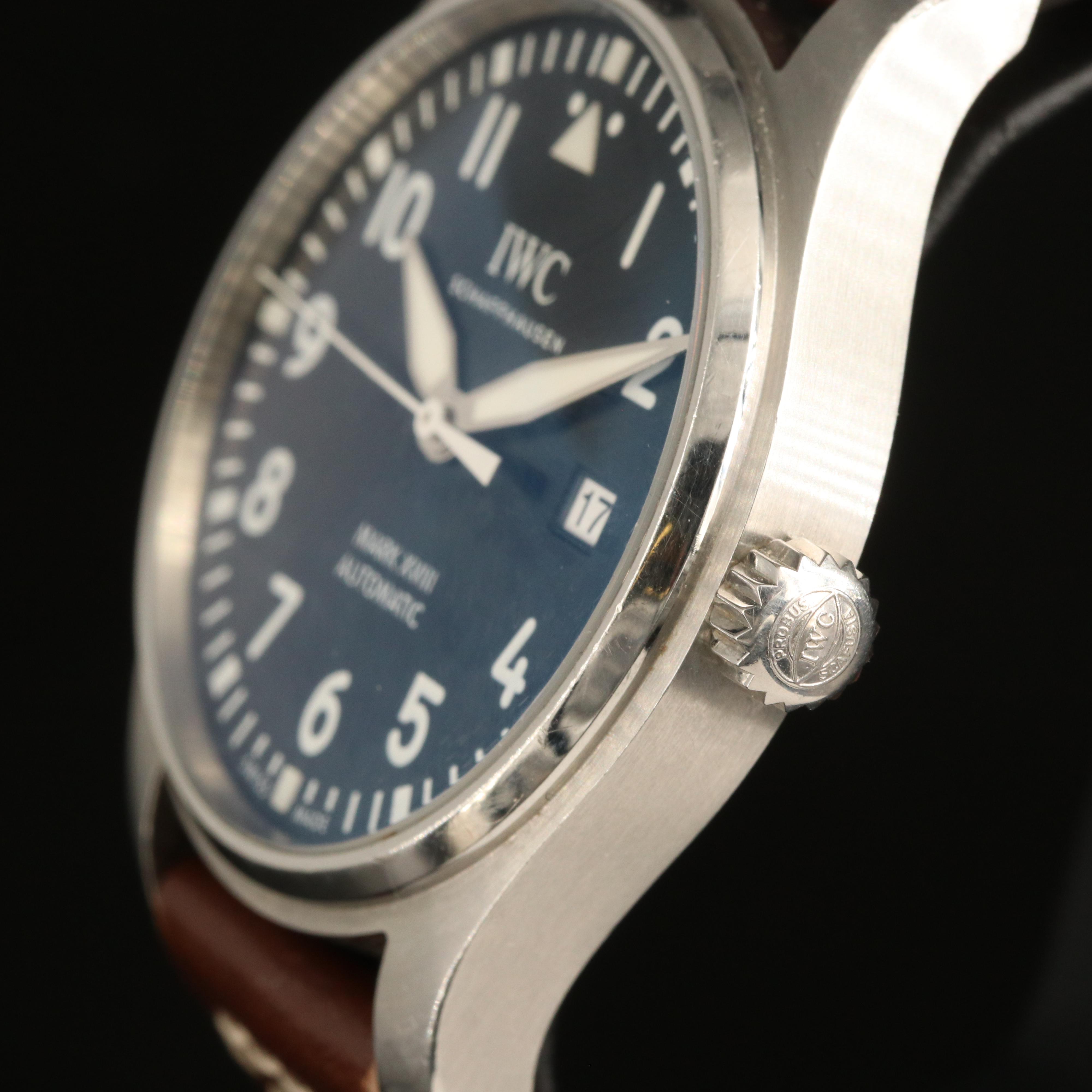 IWC Shaffhausen Pilot Mark XVIII Le Petit Prince Blue Automatic Watch