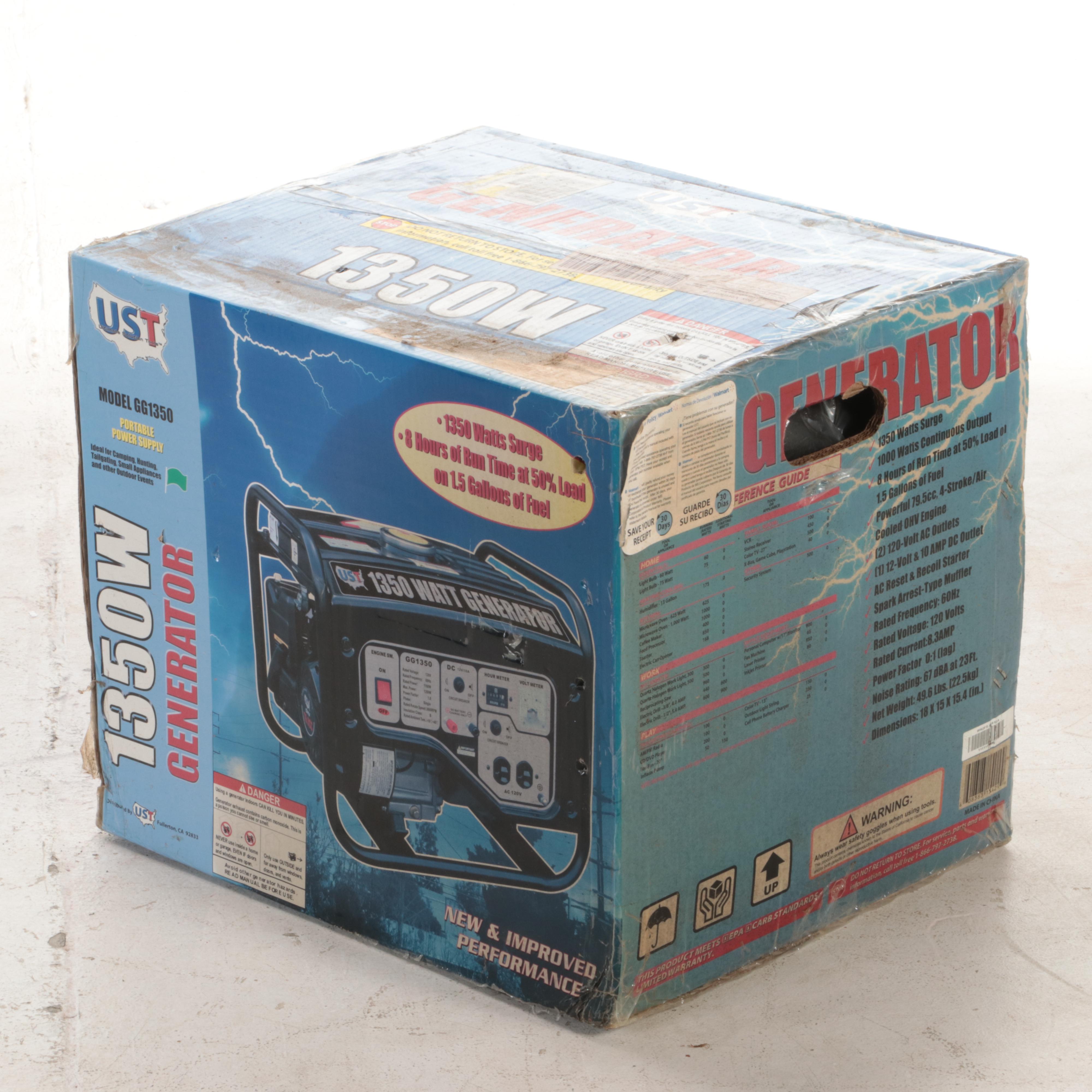 UST Portable 1350 Watt Gas Generator