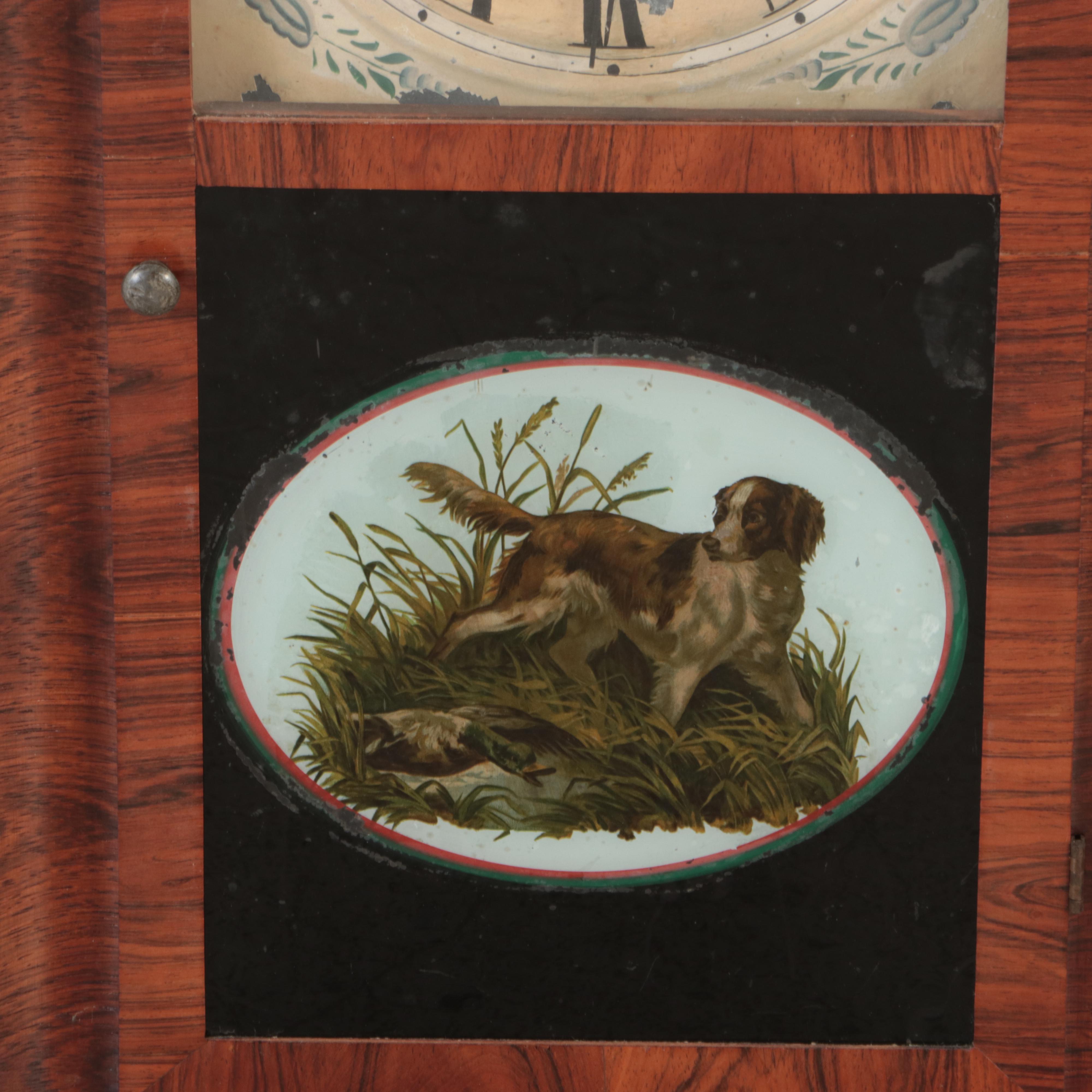 Seth Thomas Ogee Mantel Clock with Transfered Reverse Glass Panel