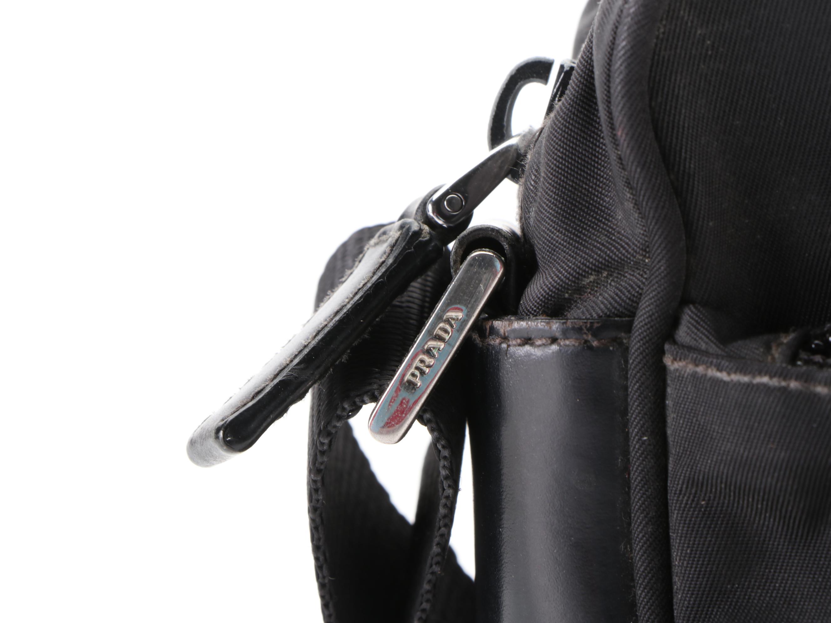 Prada Small Crossbody Bag in Black Nylon Tessuto and Leather