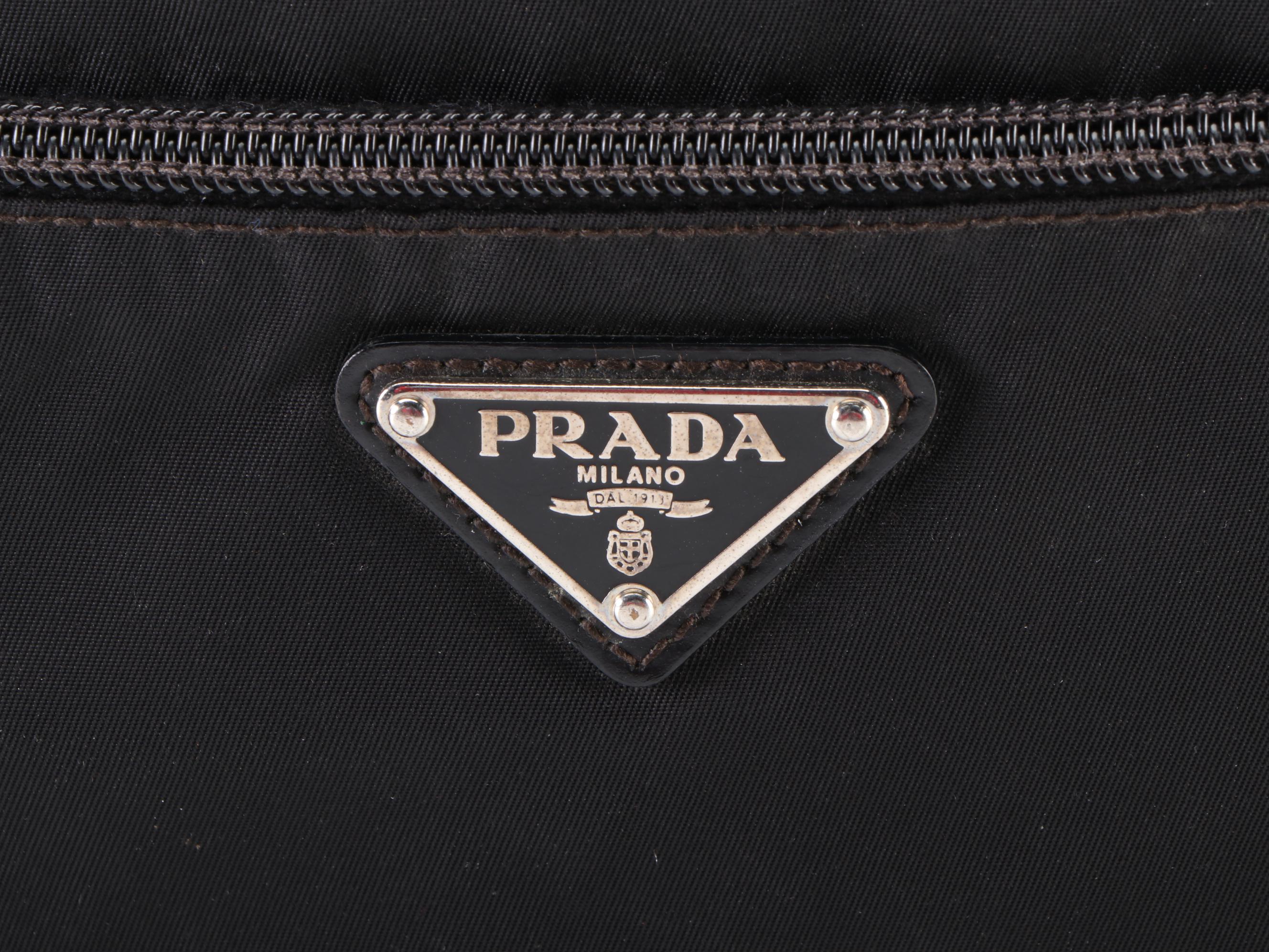 Prada Small Crossbody Bag in Black Nylon Tessuto and Leather