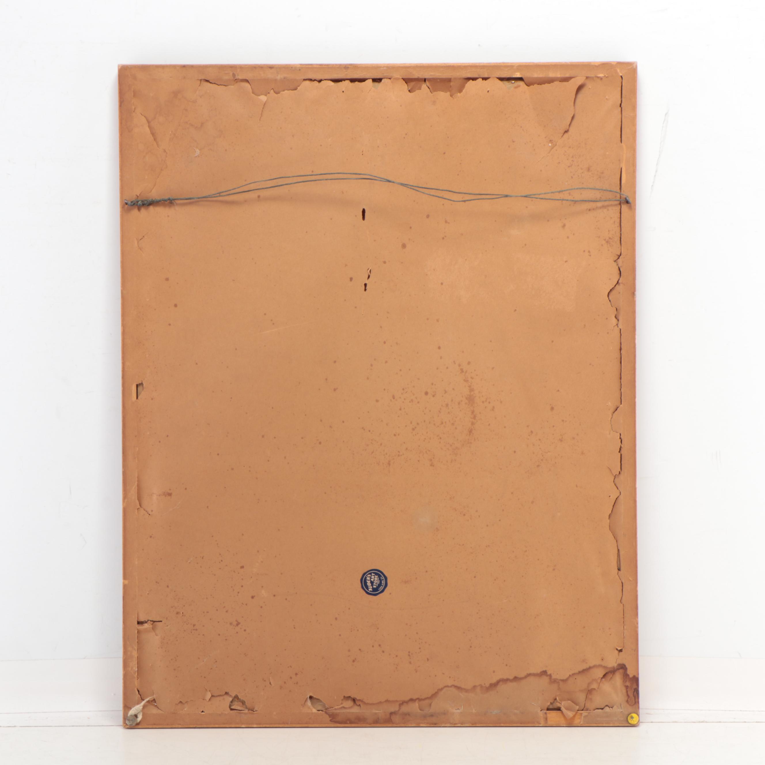 Wood Engraving "Michelangelo from Death Mask"