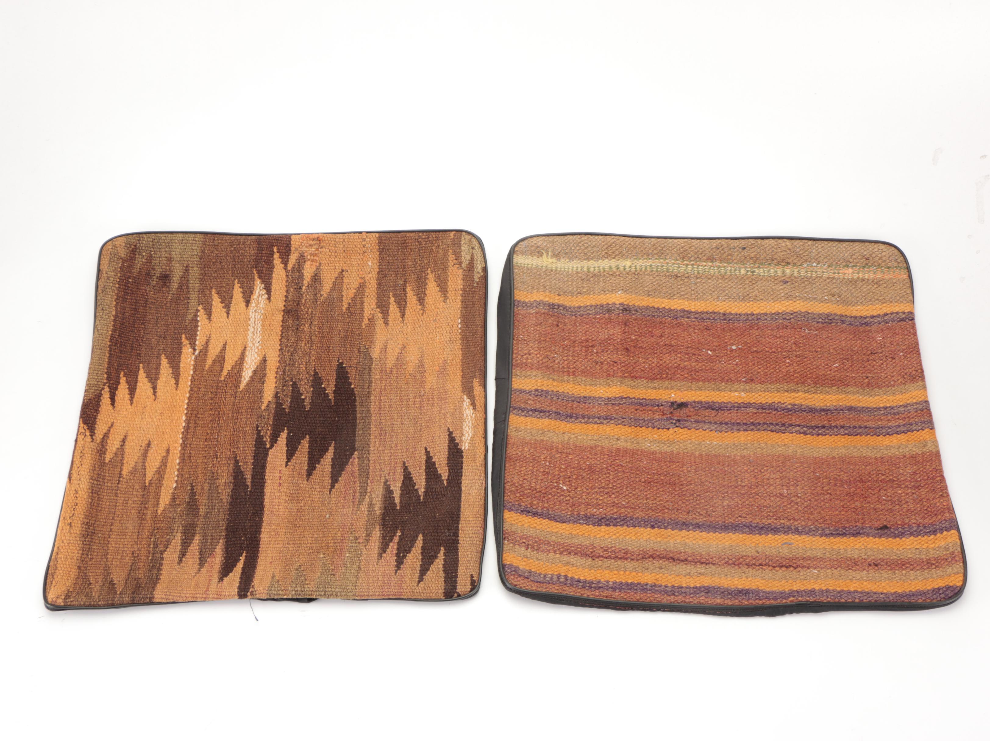 Handwoven Kilim Face Throw Pillow Covers