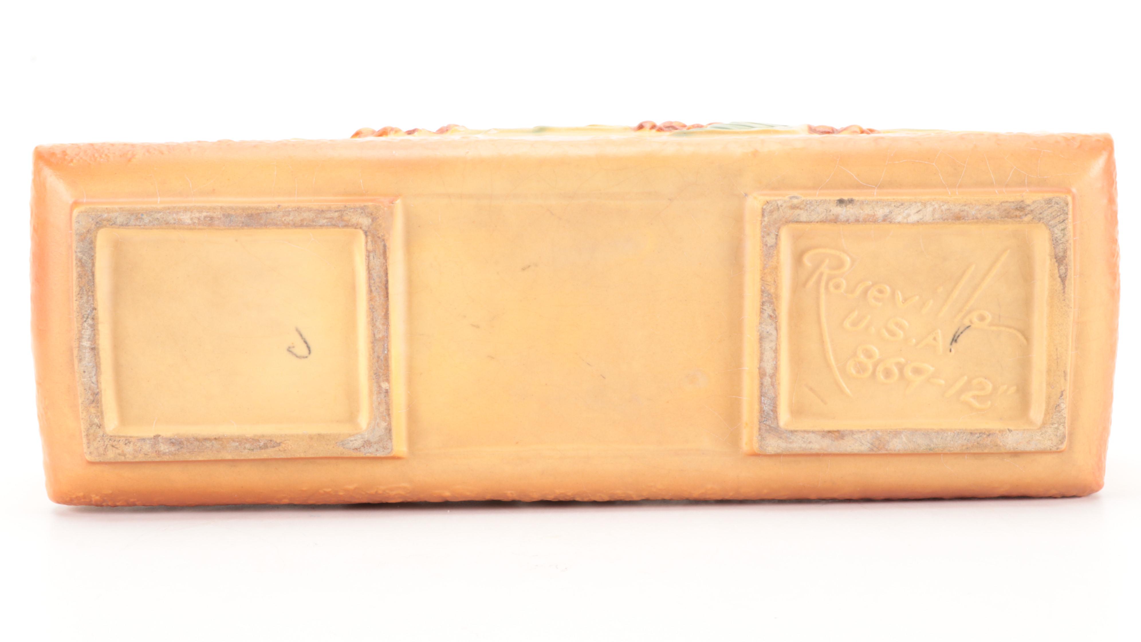 Roseville Pottery "Bittersweet" Ceramic Window Planter, Mid-20th Century