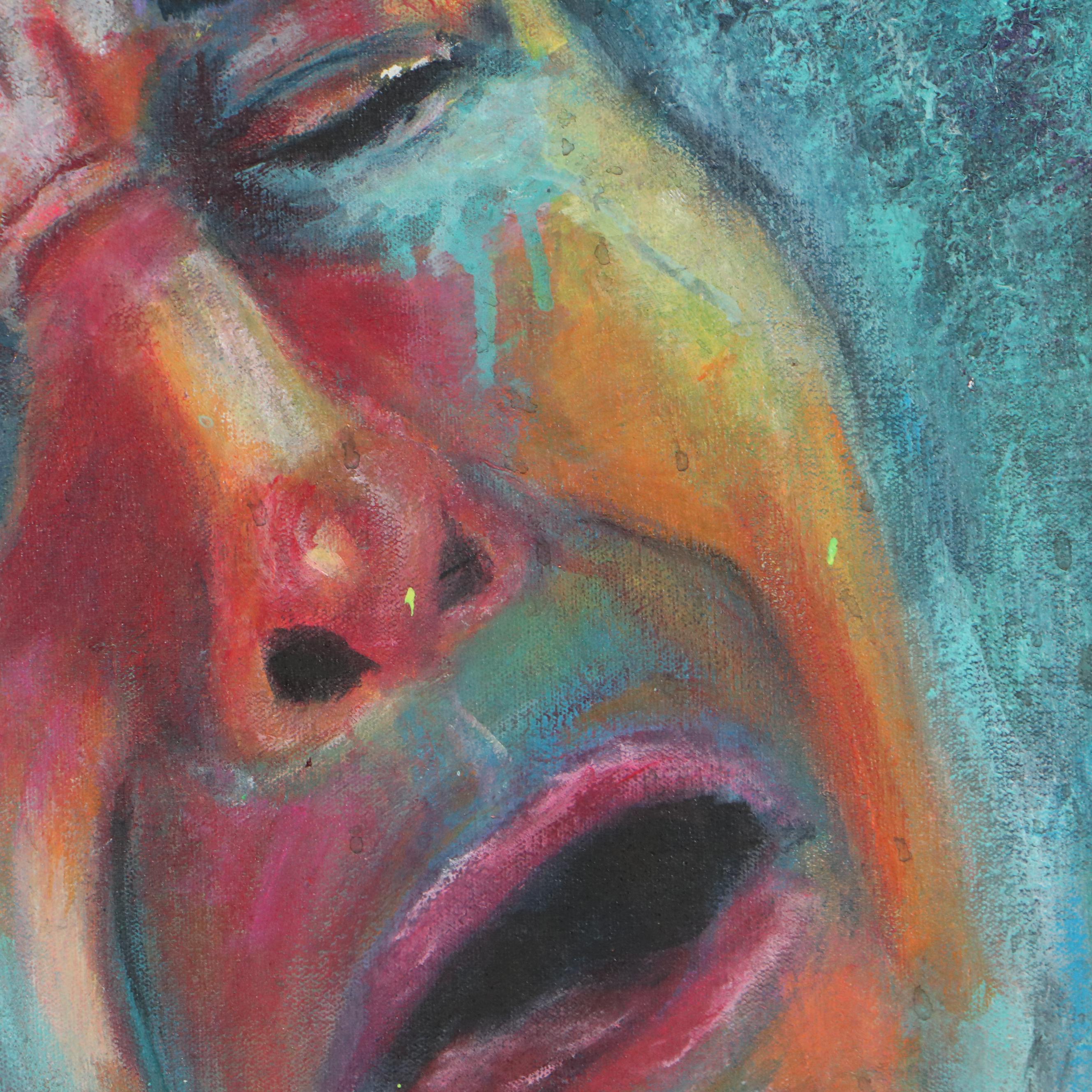 Jeffrey "Jeffro" Hollington Abstract Oil Painting "River," 2022