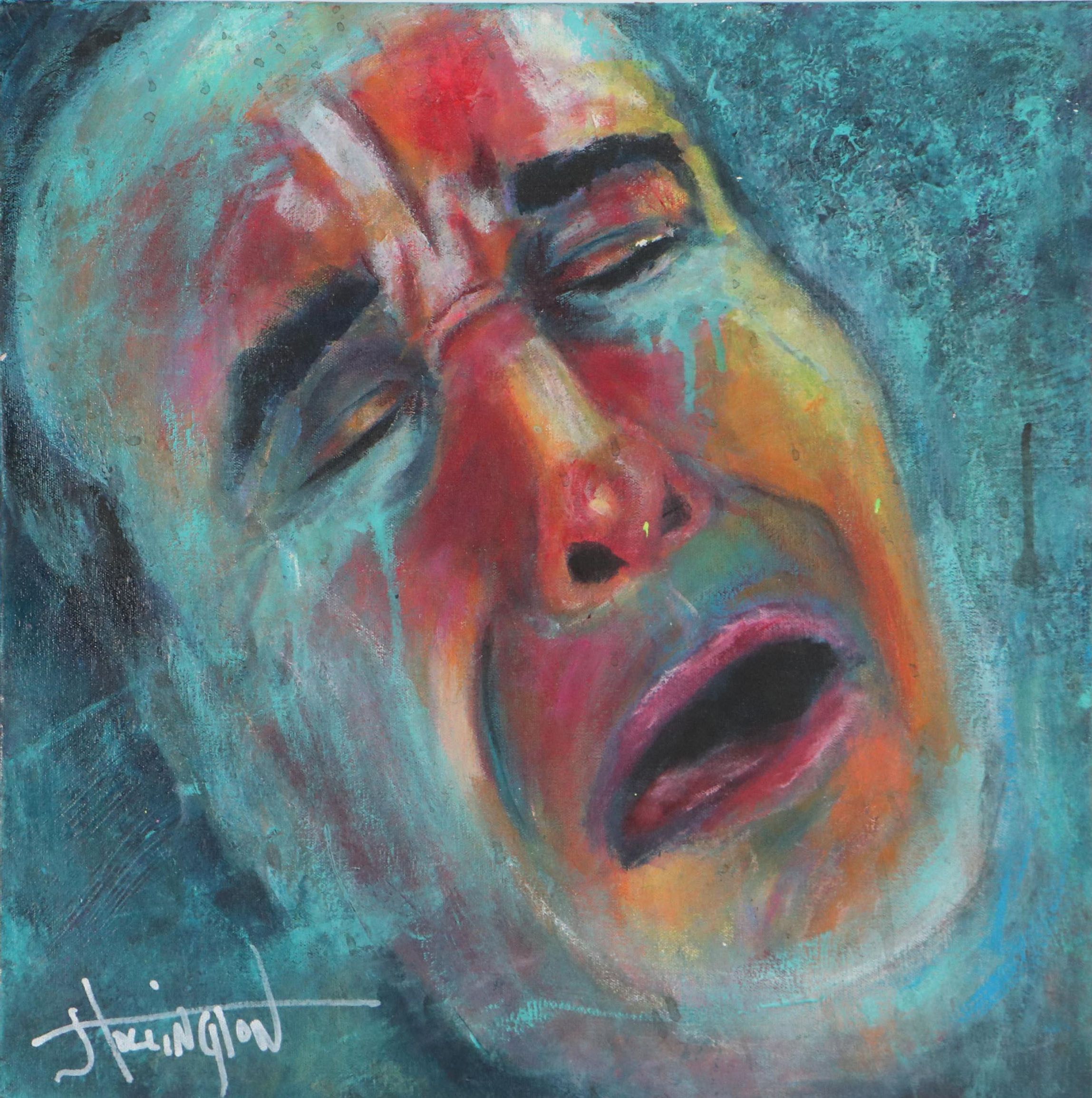 Jeffrey "Jeffro" Hollington Abstract Oil Painting "River," 2022