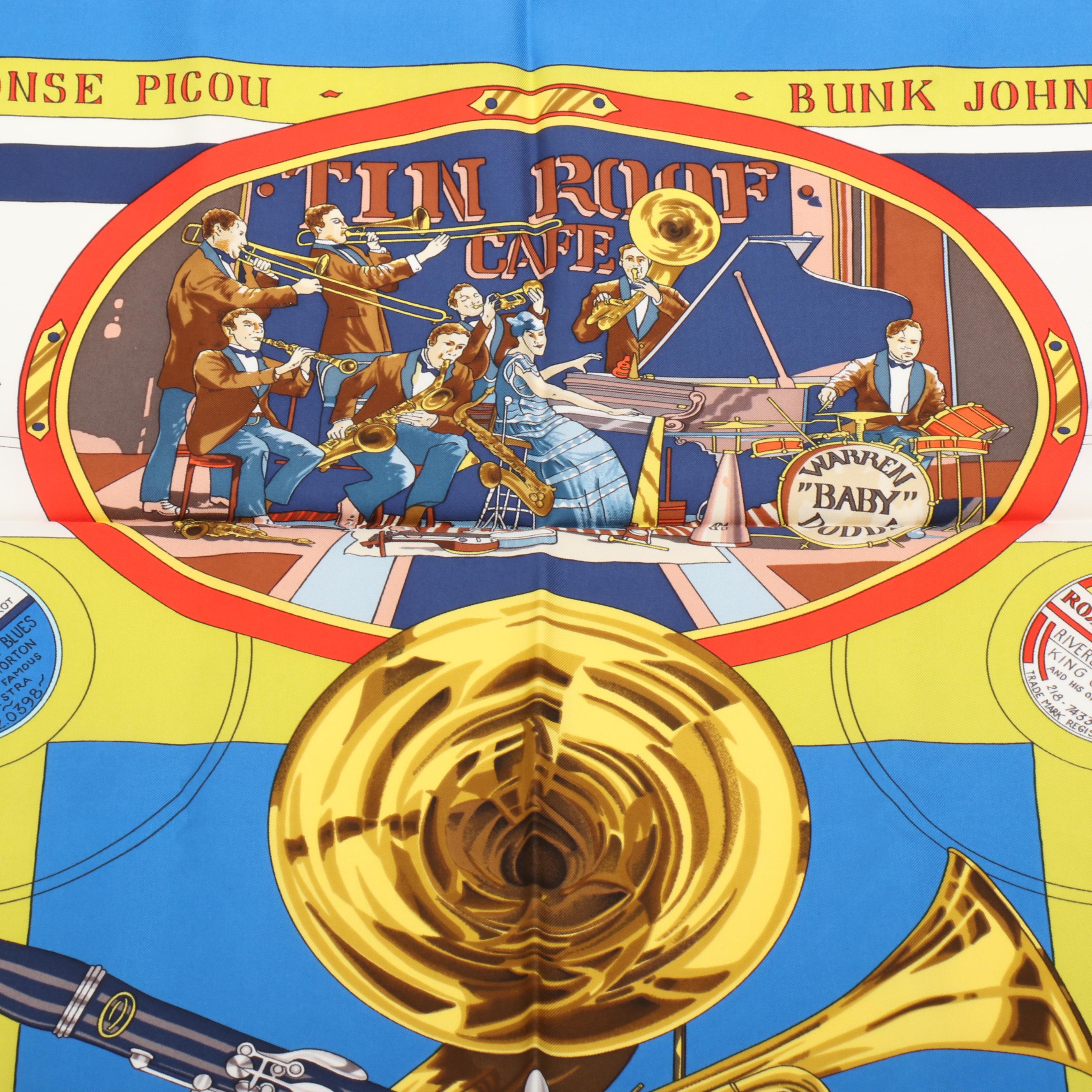 Hermès "The Original New Orleans Creole Jazz 1923" Silk Twill Scarf