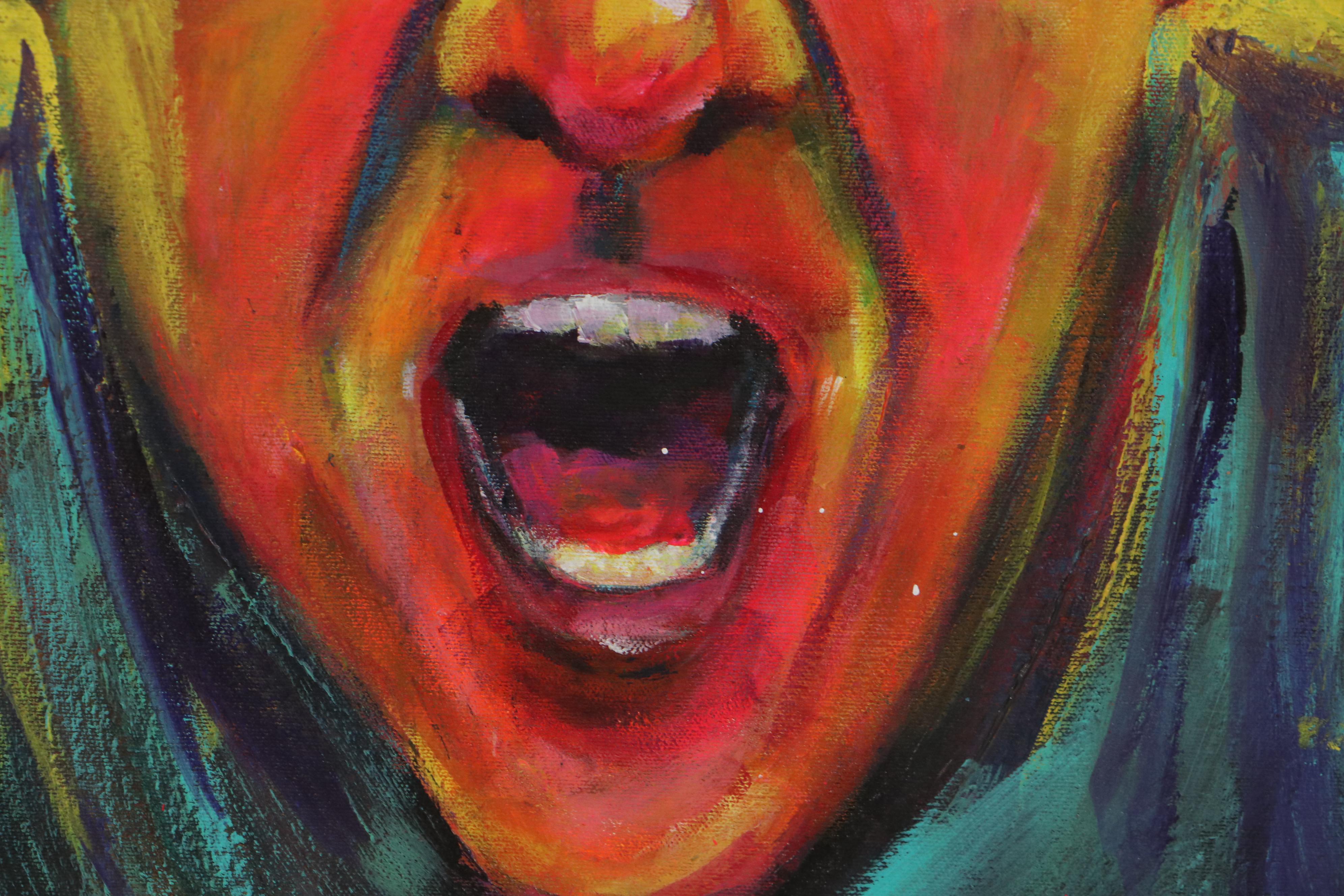 Jeffrey "Jeffro" Hollington Portrait Acrylic Painting "F-Up," 2018