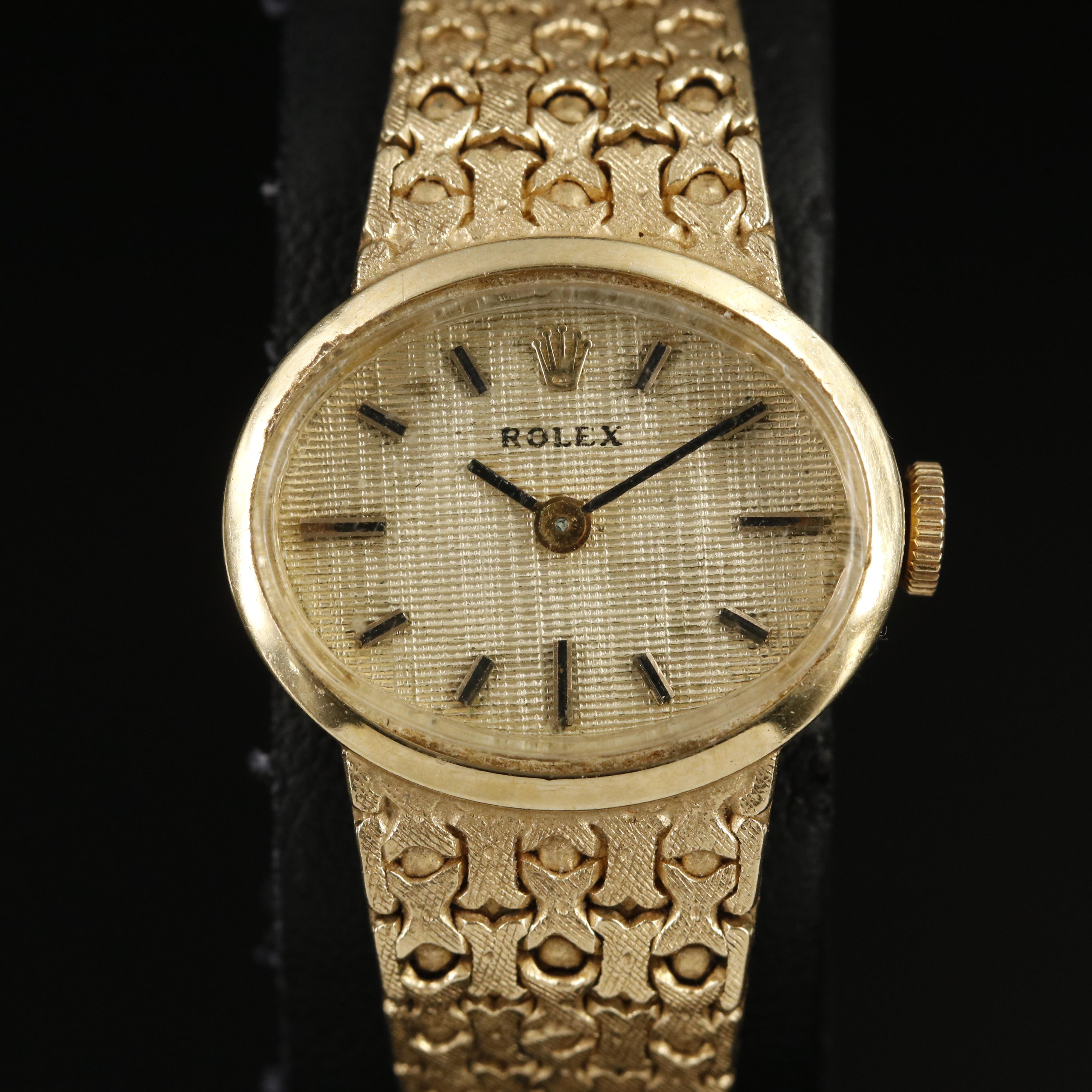 Vintage Rolex 14K Stem Wind Dress Watch