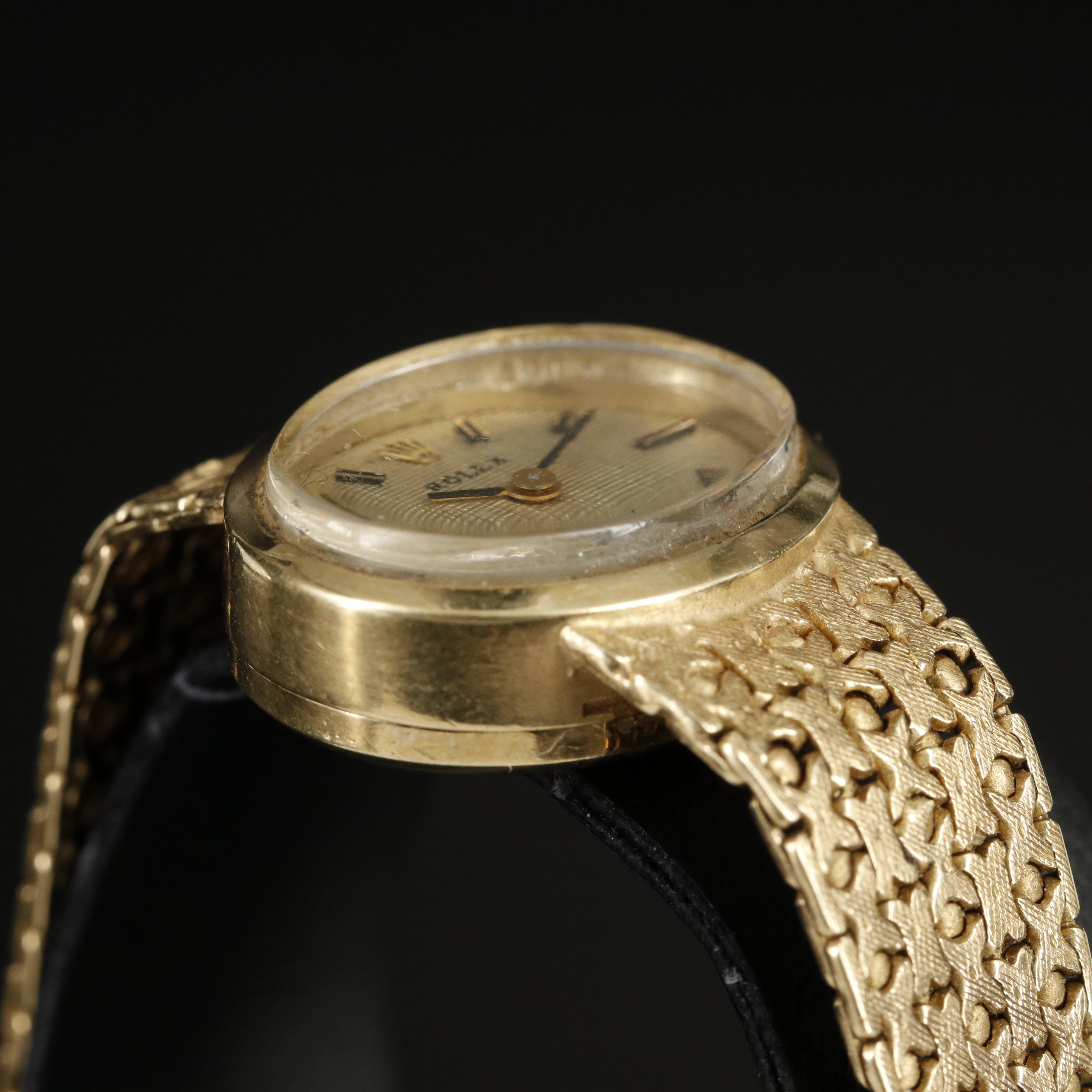 Vintage Rolex 14K Stem Wind Dress Watch