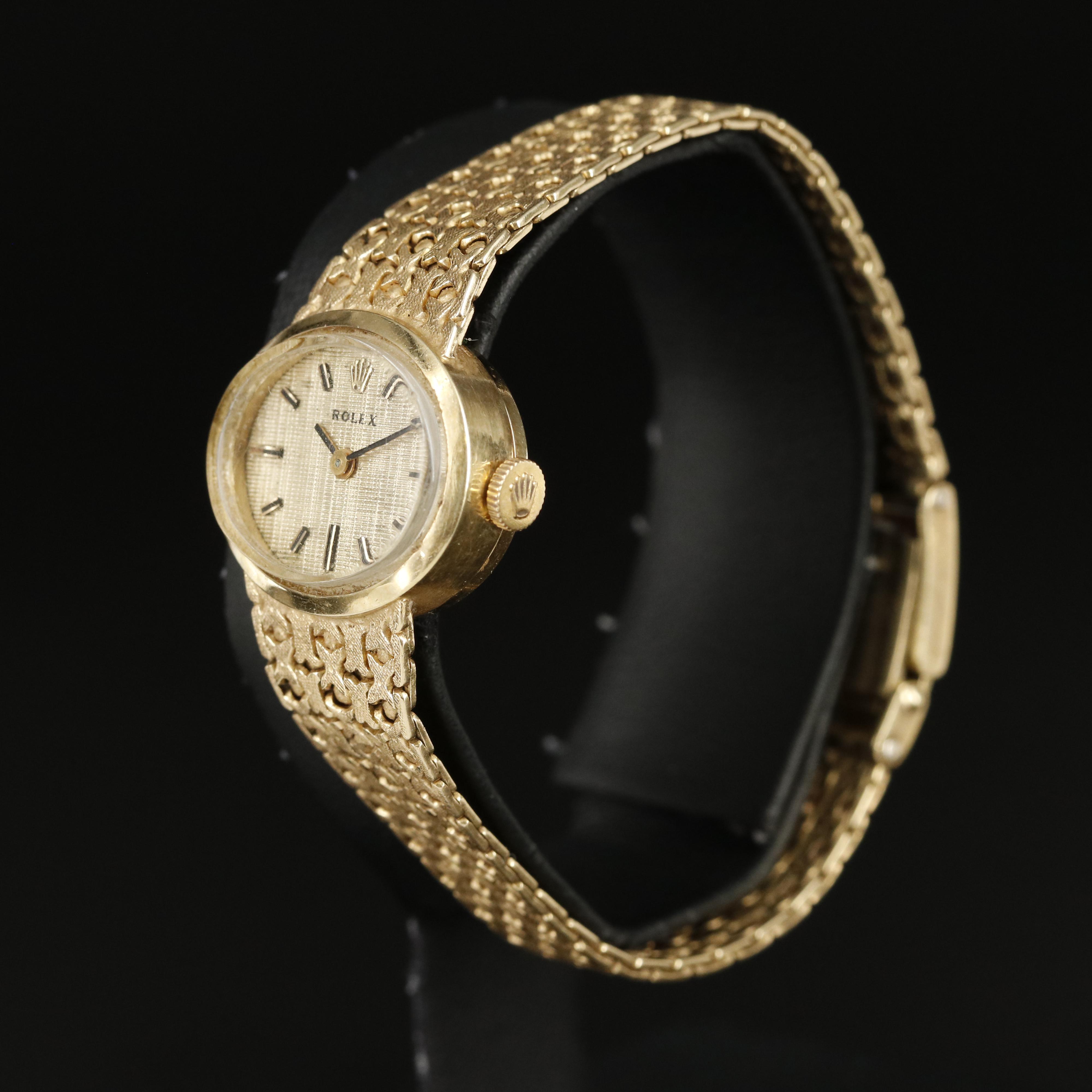 Vintage Rolex 14K Stem Wind Dress Watch