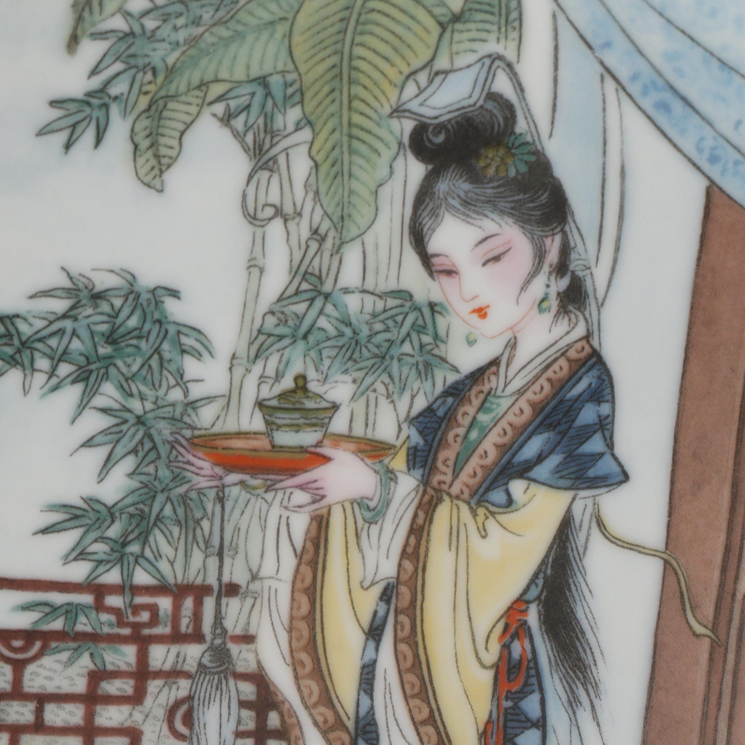 Imperial Jingdezhen "Beauties of the Red Mansion" Complete Set Porcelain Plates