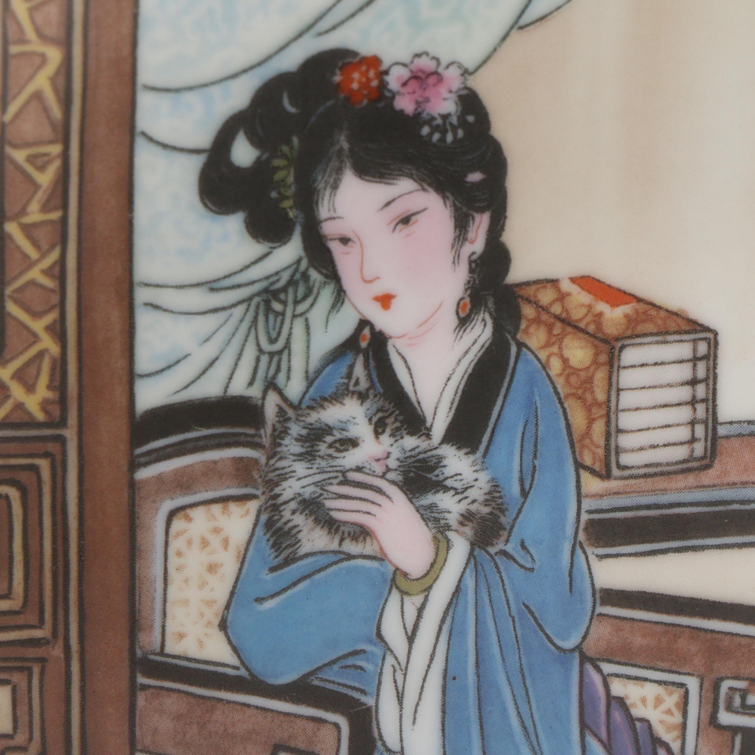 Imperial Jingdezhen "Beauties of the Red Mansion" Complete Set Porcelain Plates