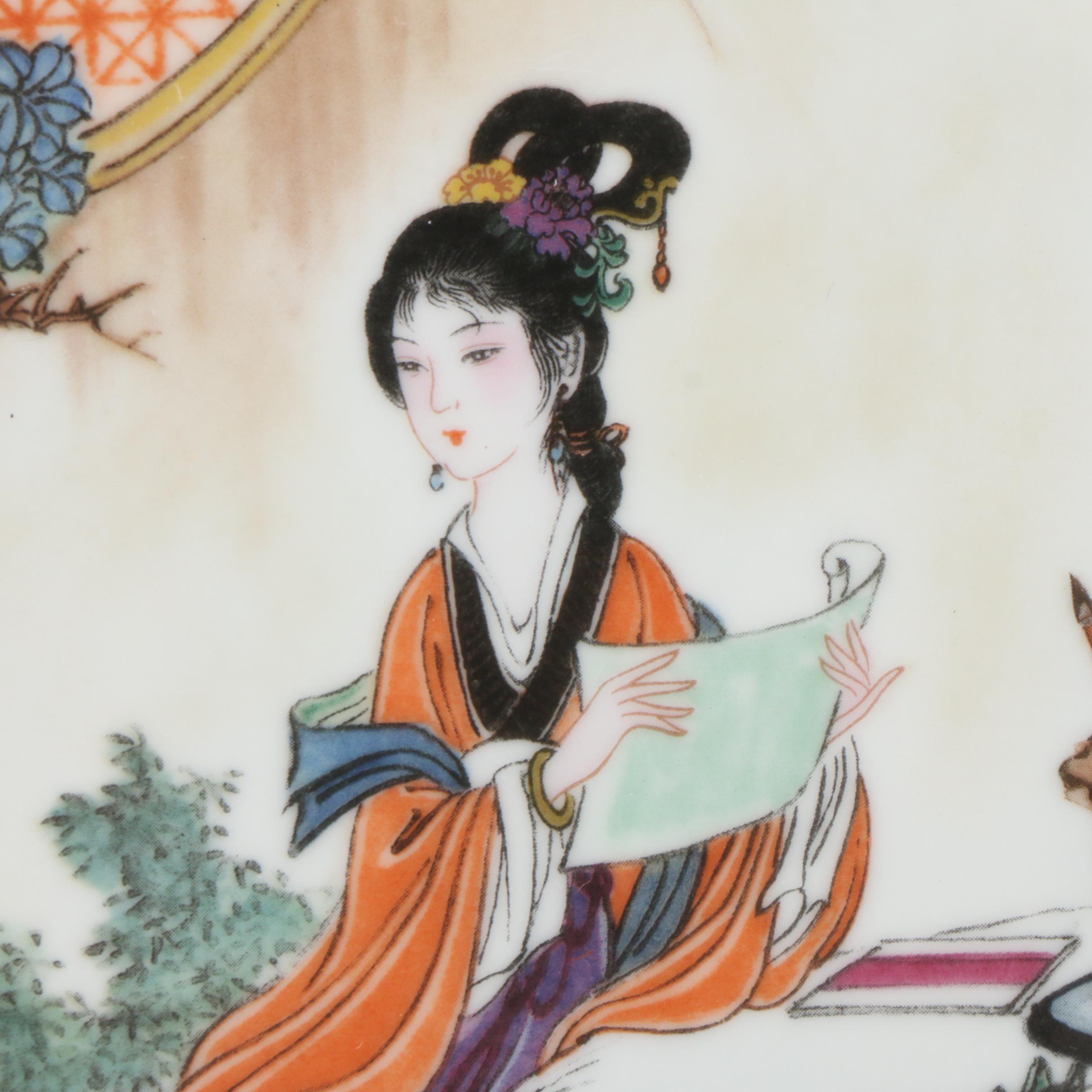 Imperial Jingdezhen "Beauties of the Red Mansion" Complete Set Porcelain Plates