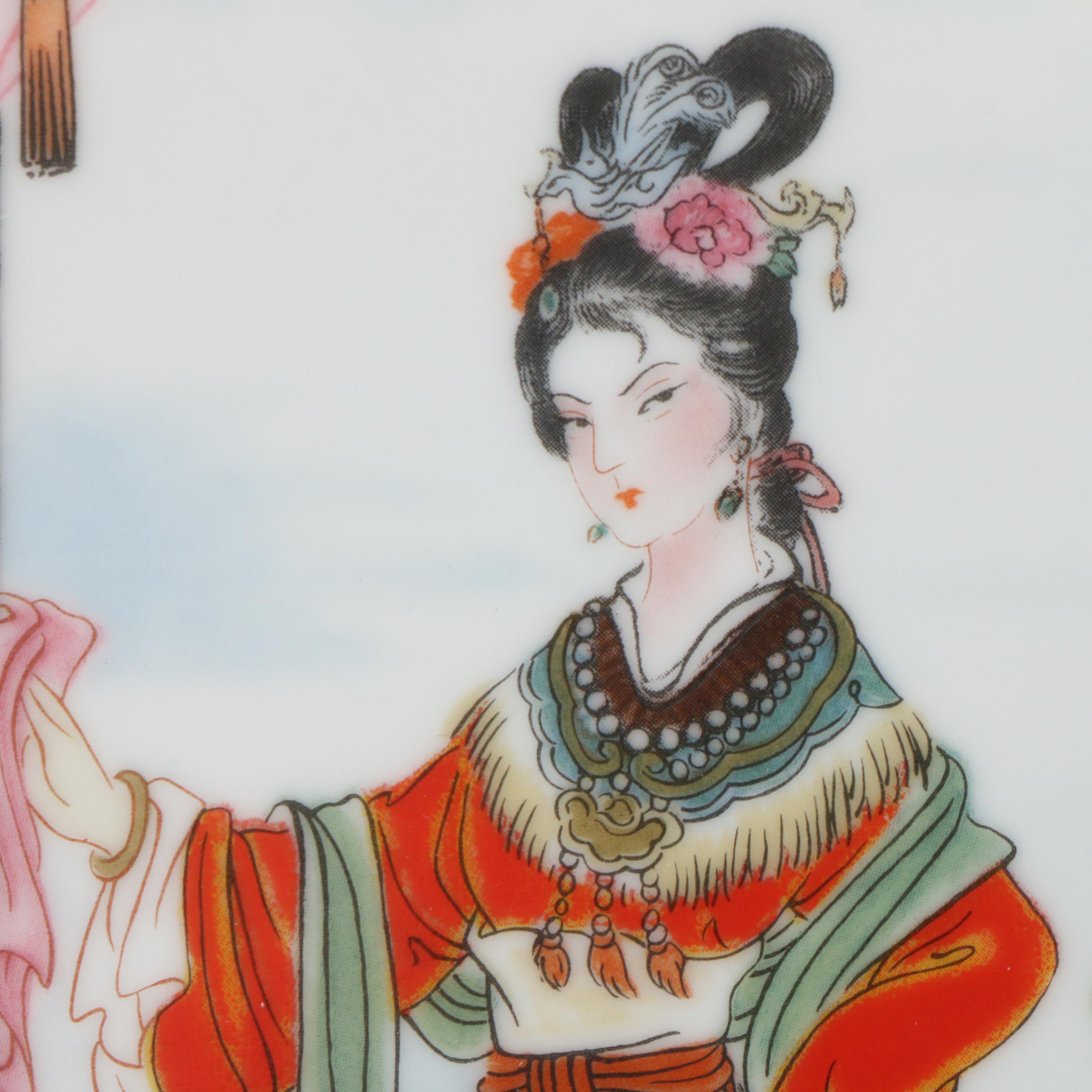 Imperial Jingdezhen "Beauties of the Red Mansion" Complete Set Porcelain Plates