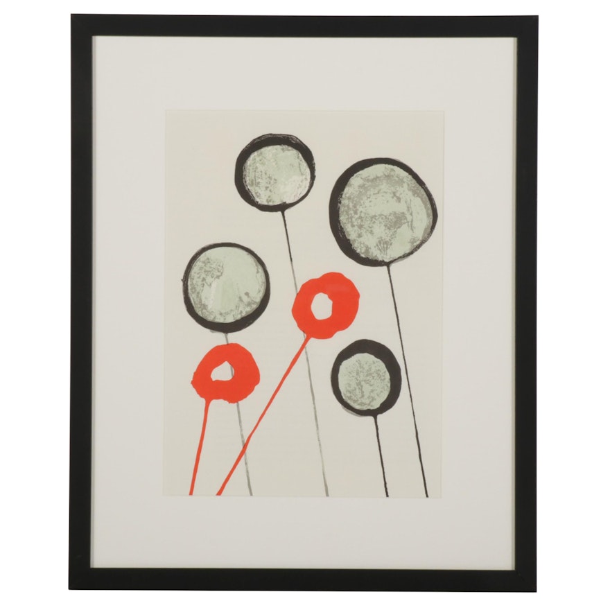 Alexander Calder Color Lithograph for "Derrière le Miroir," 1966