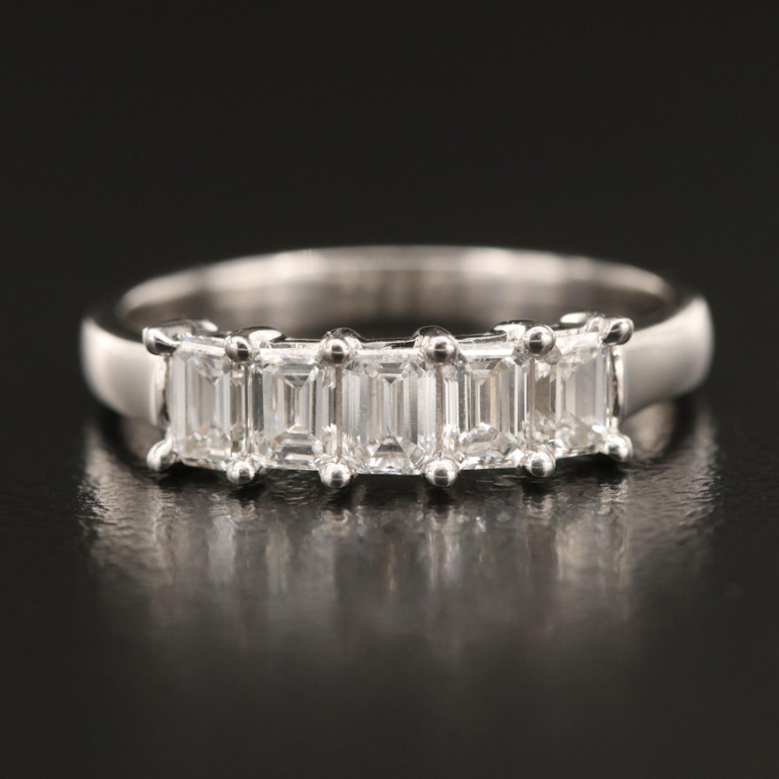 14K 1.00 CTW Lab Grown Diamond Five Stone Ring