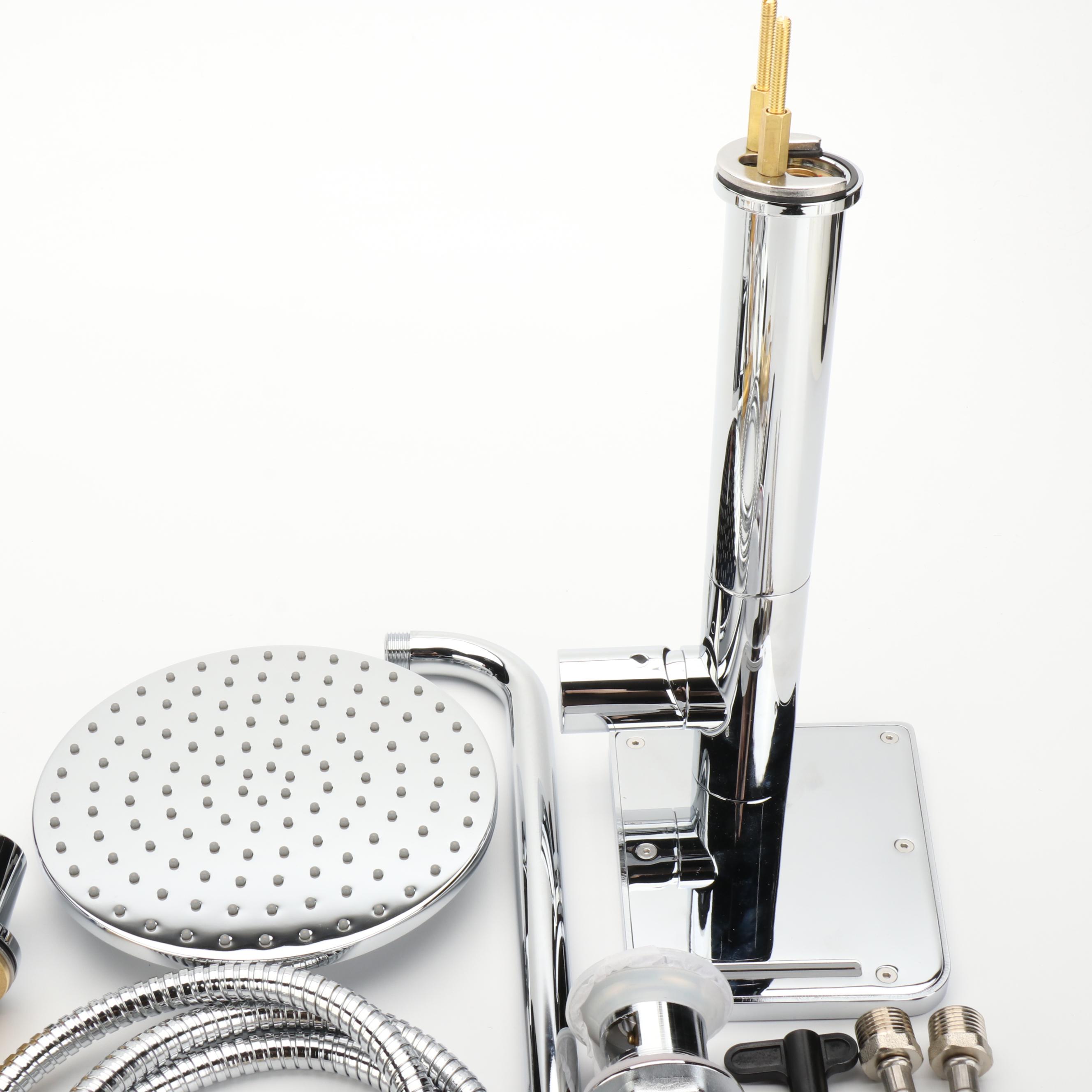 Chrome Waterfall Vessel Faucets with Shower System