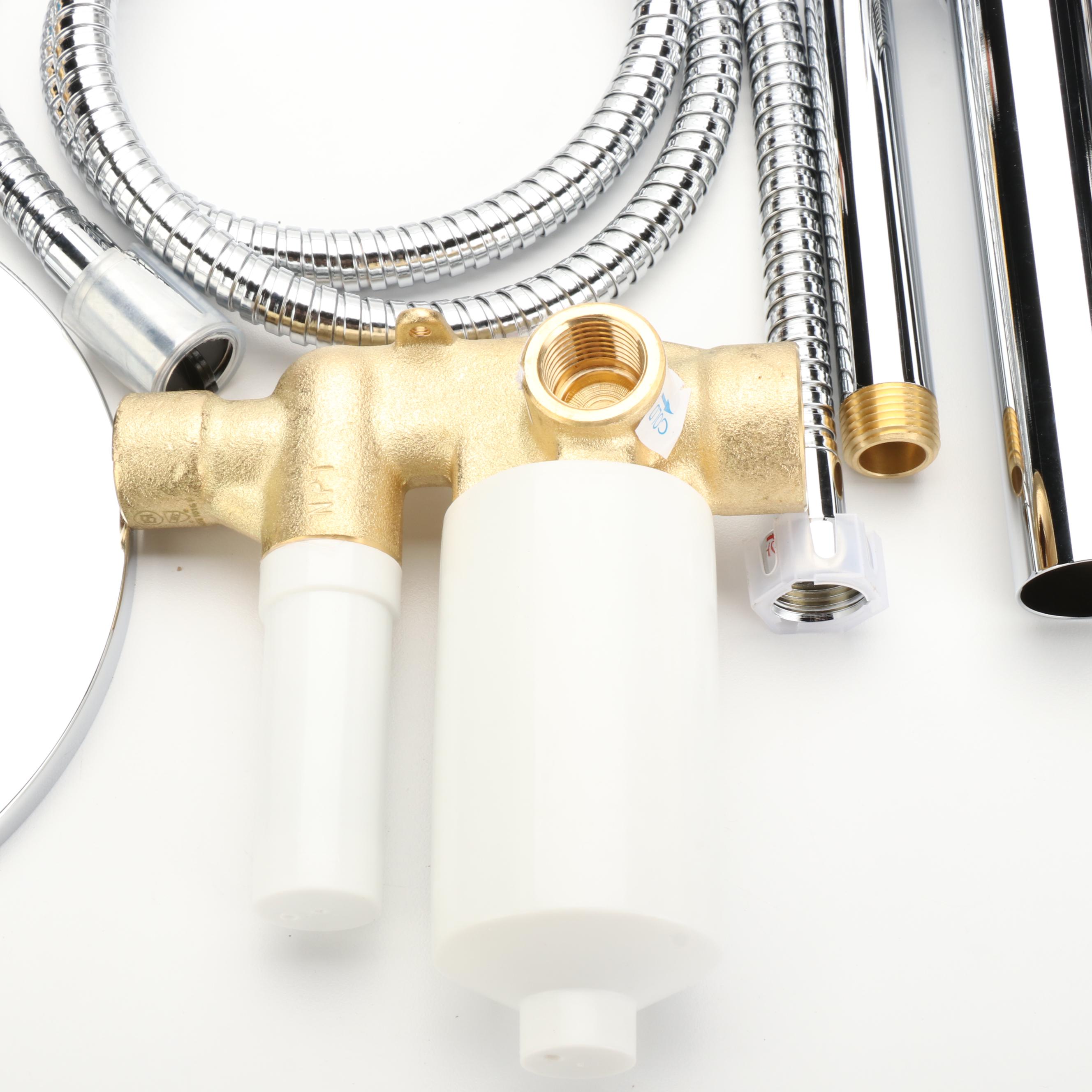 Chrome Waterfall Vessel Faucets with Shower System