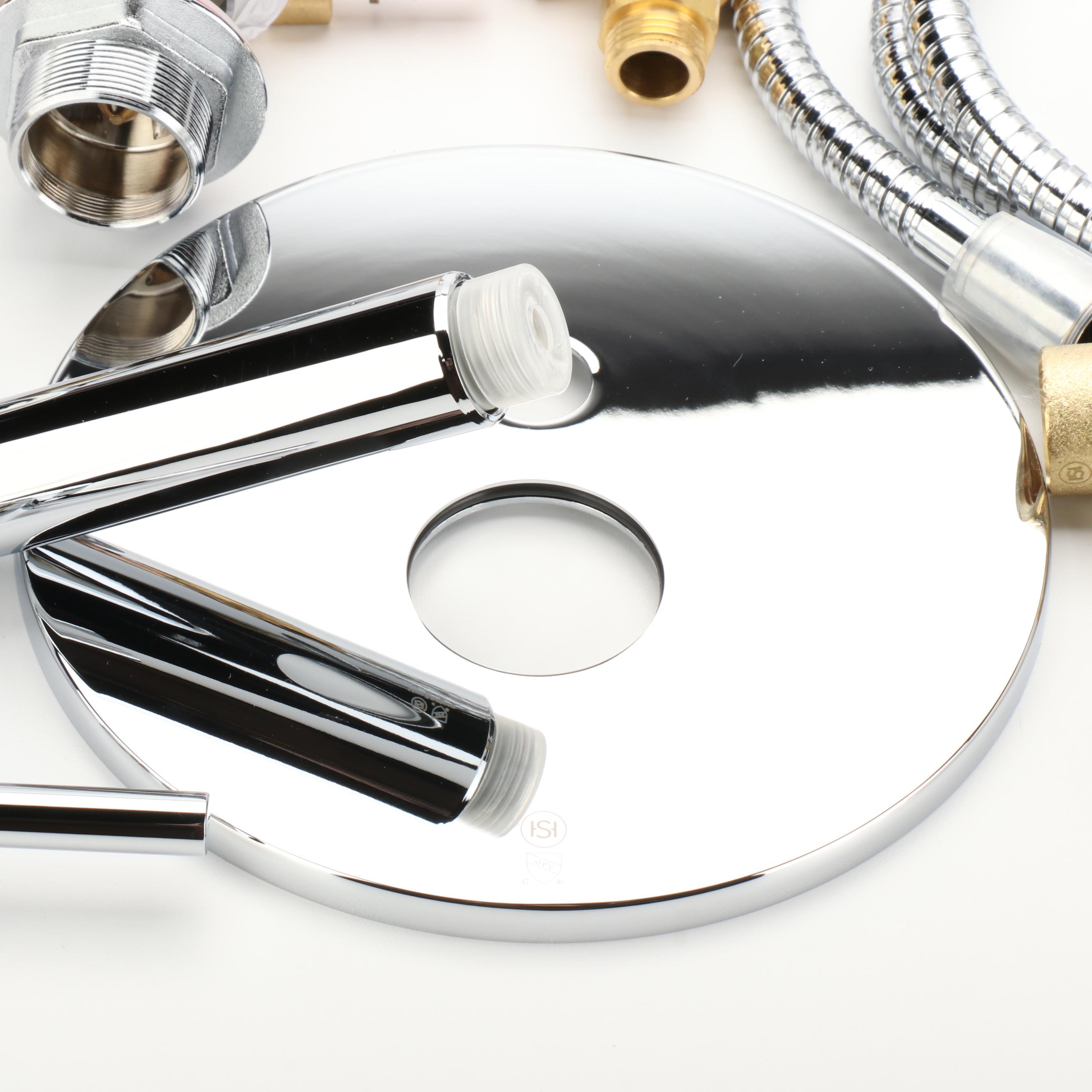 Chrome Waterfall Vessel Faucets with Shower System