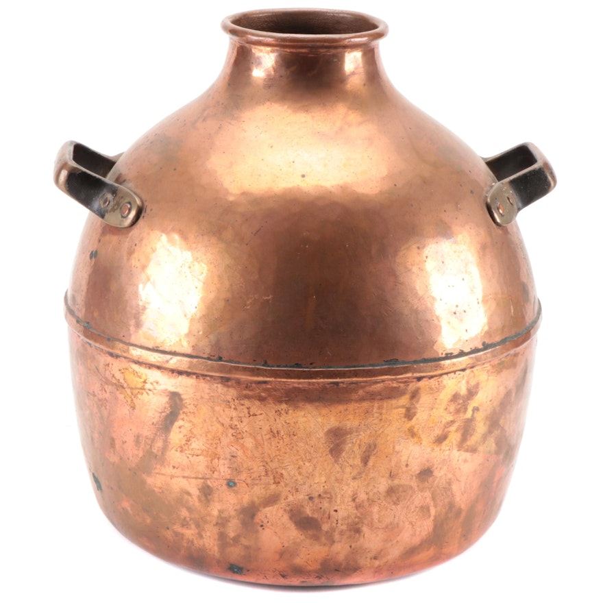 Middle Eastern Style Hammered Copper Bean Pot