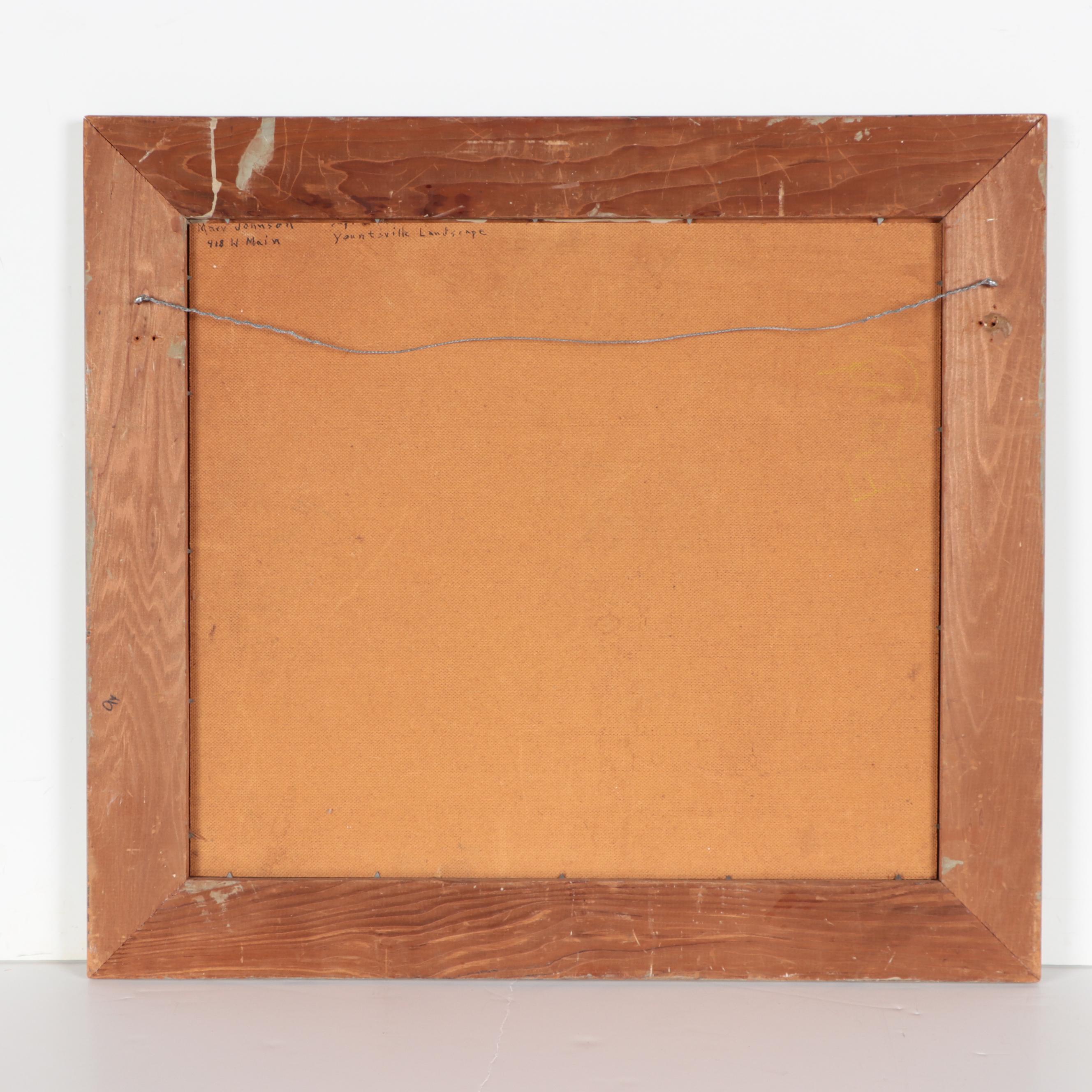 Mary Johnson Oil Painting "Yountsville Landscape"